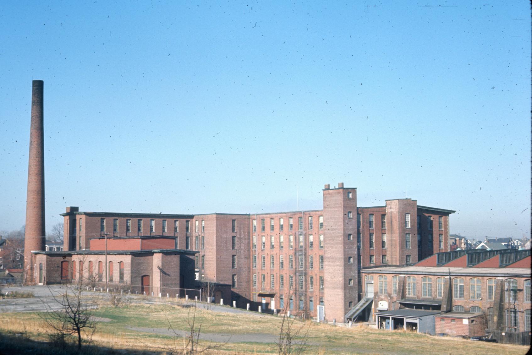 View of Mill No. 1 of the Narragansett Mills Complex in Fall River, MA.