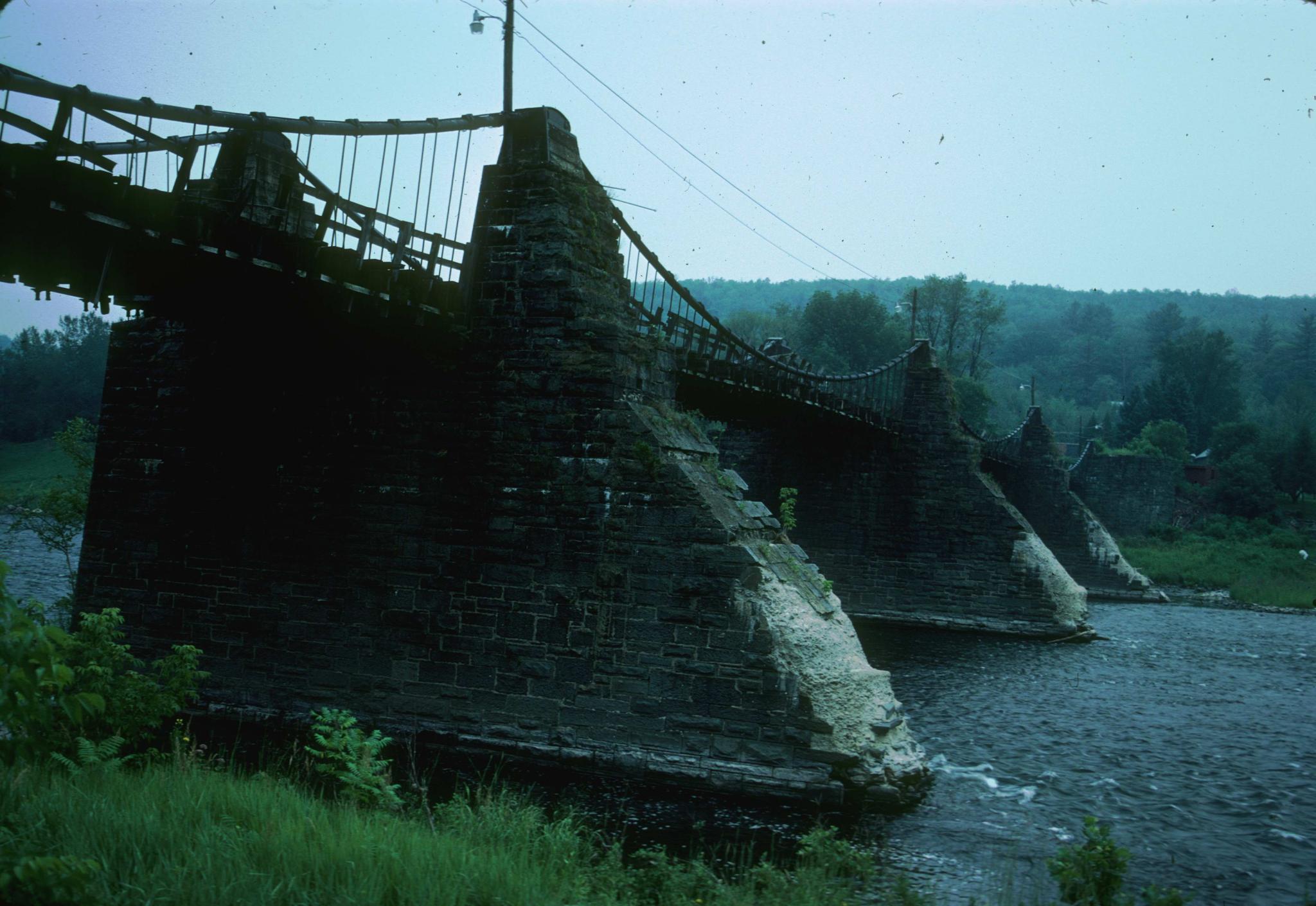 Photograph along the length of the Delaware Aqueduct, also known as the…