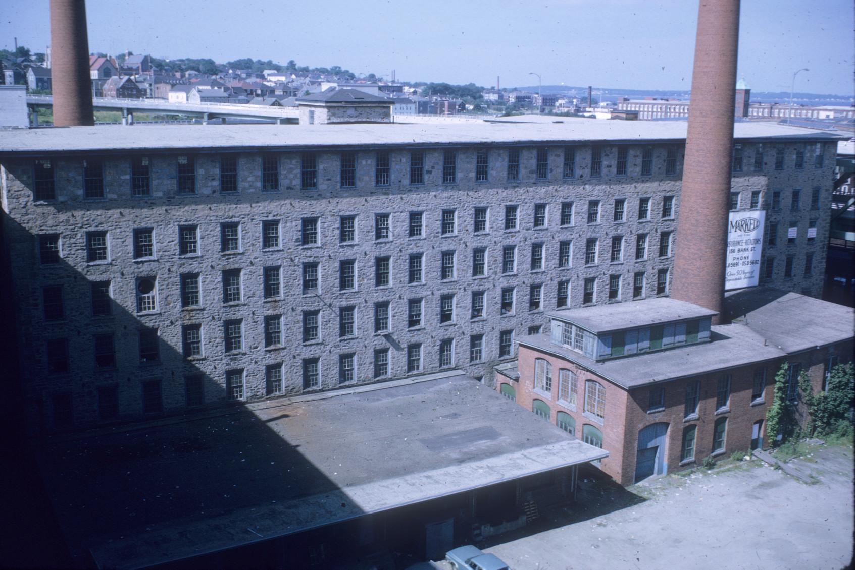 View of north side of the Metacomet Mill.  Note the fieldstone construction and…