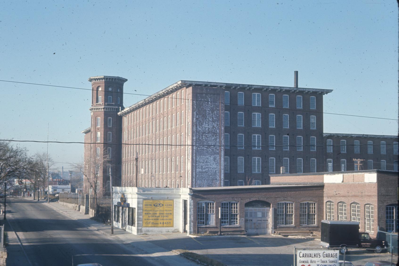 View of Mechanics Mill in Fall River, MA.  Original ornate roof has already…