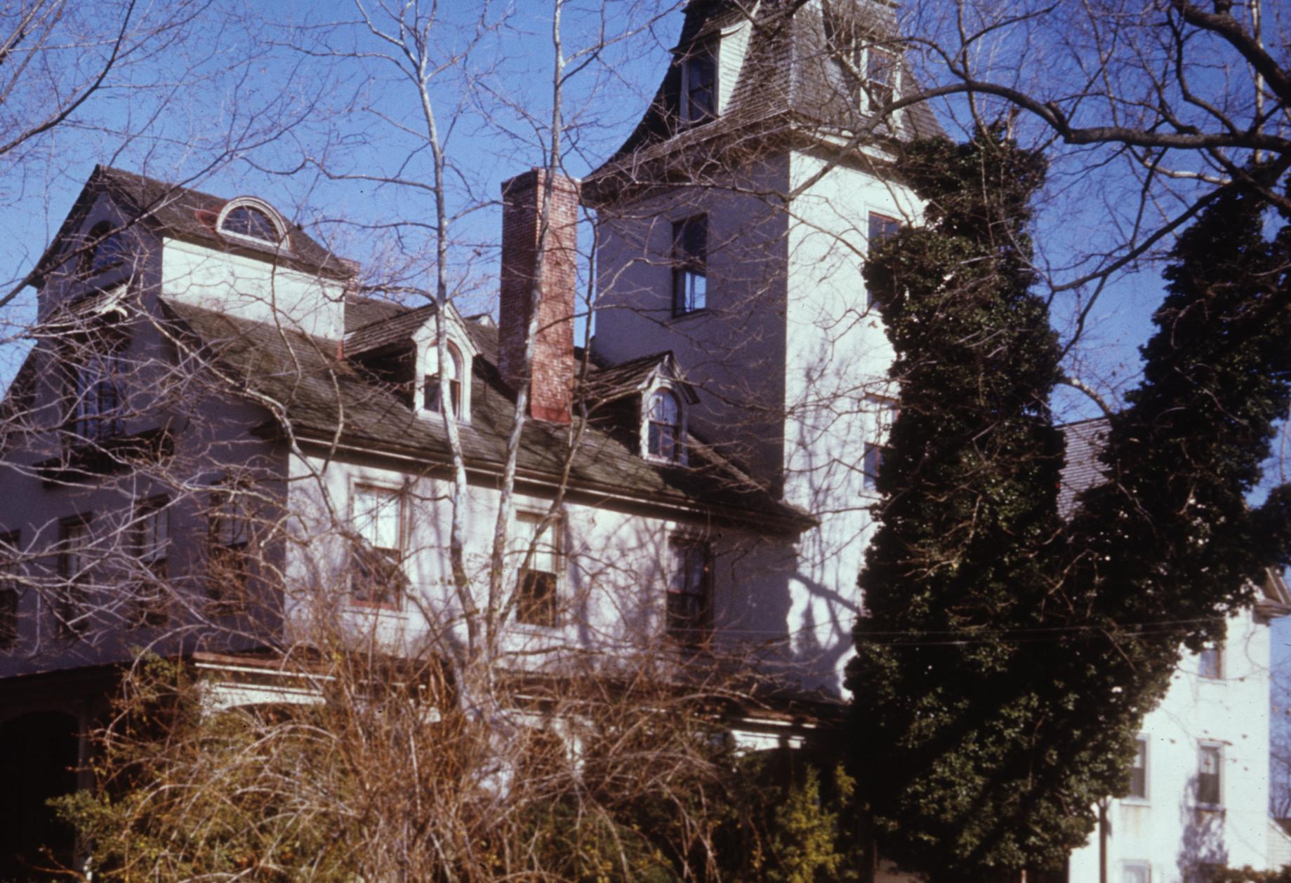 Main mansion with tower and observation deck at Batsto Village