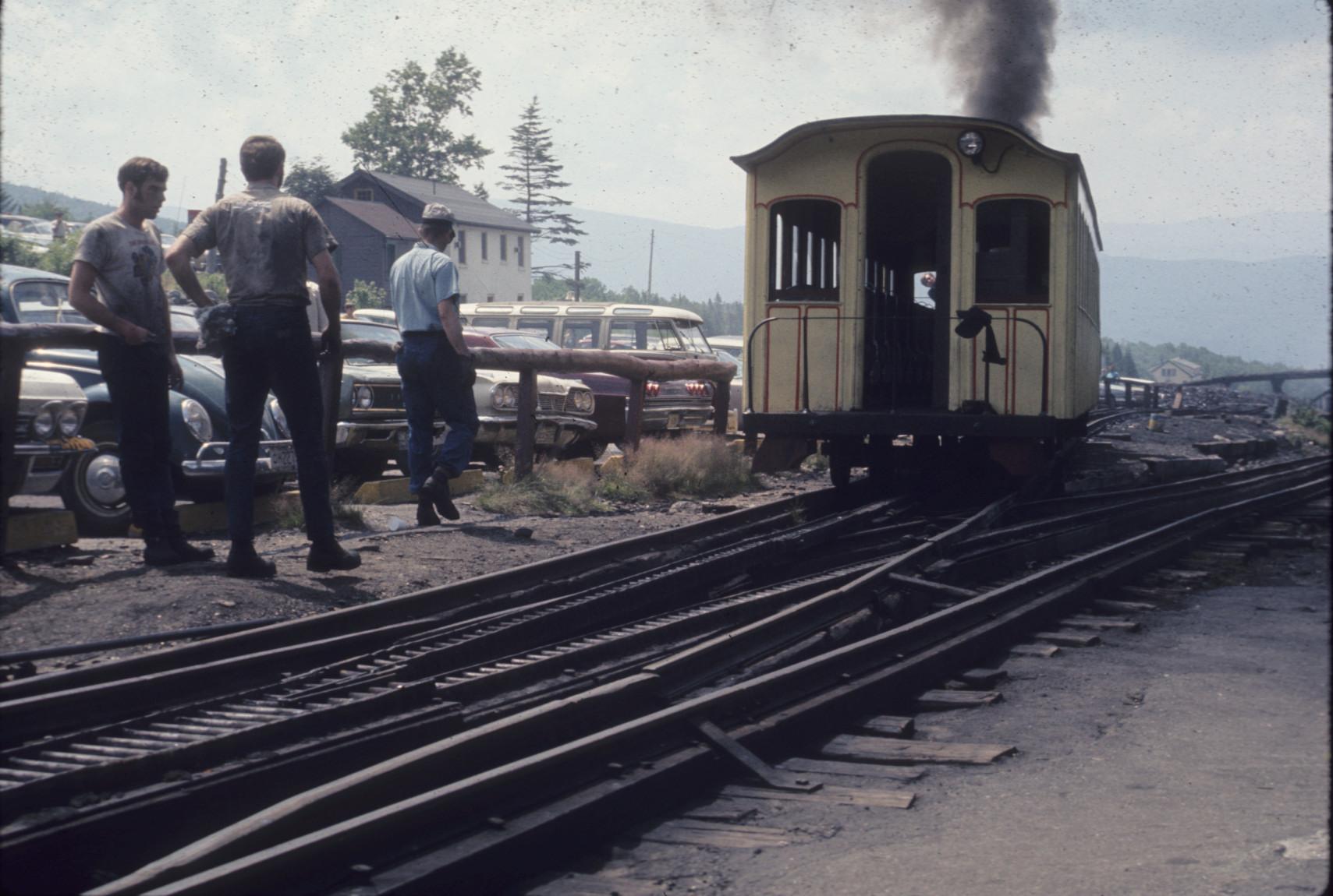 Train departing Base Station