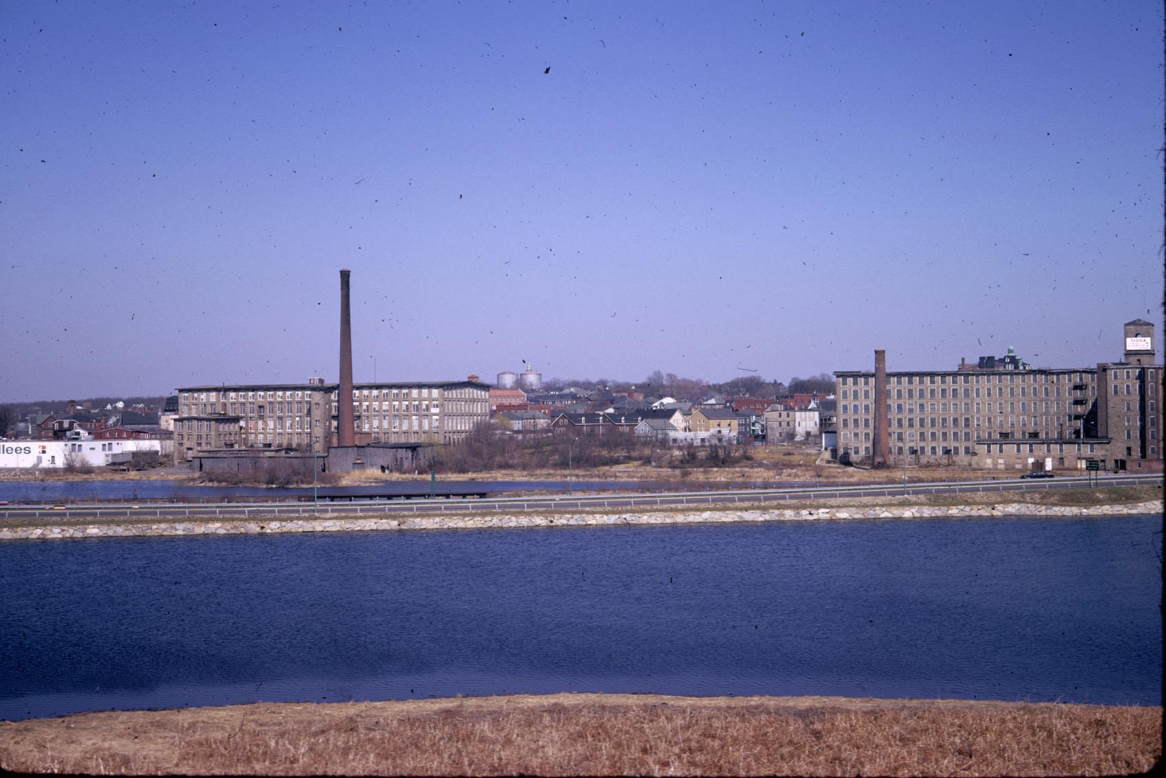 View of Barnard Mills (on right) and Hargraves No. 1 (on left) from across the…