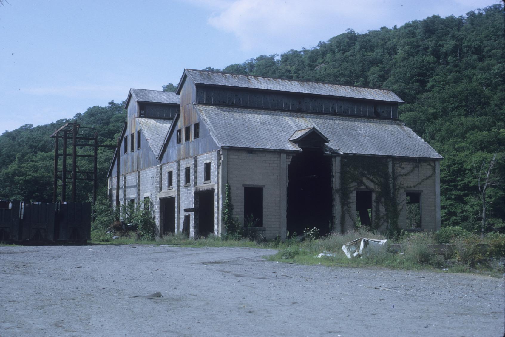 Remnant buildings from magnetite ore mining operations.