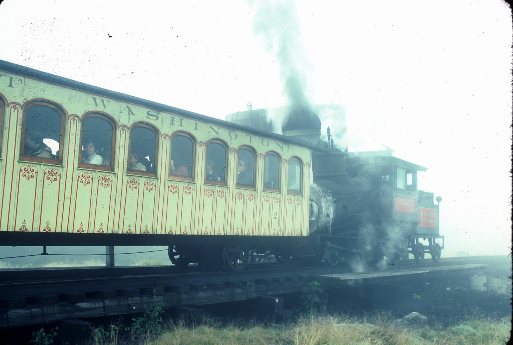 Steam locomotive and passenger car