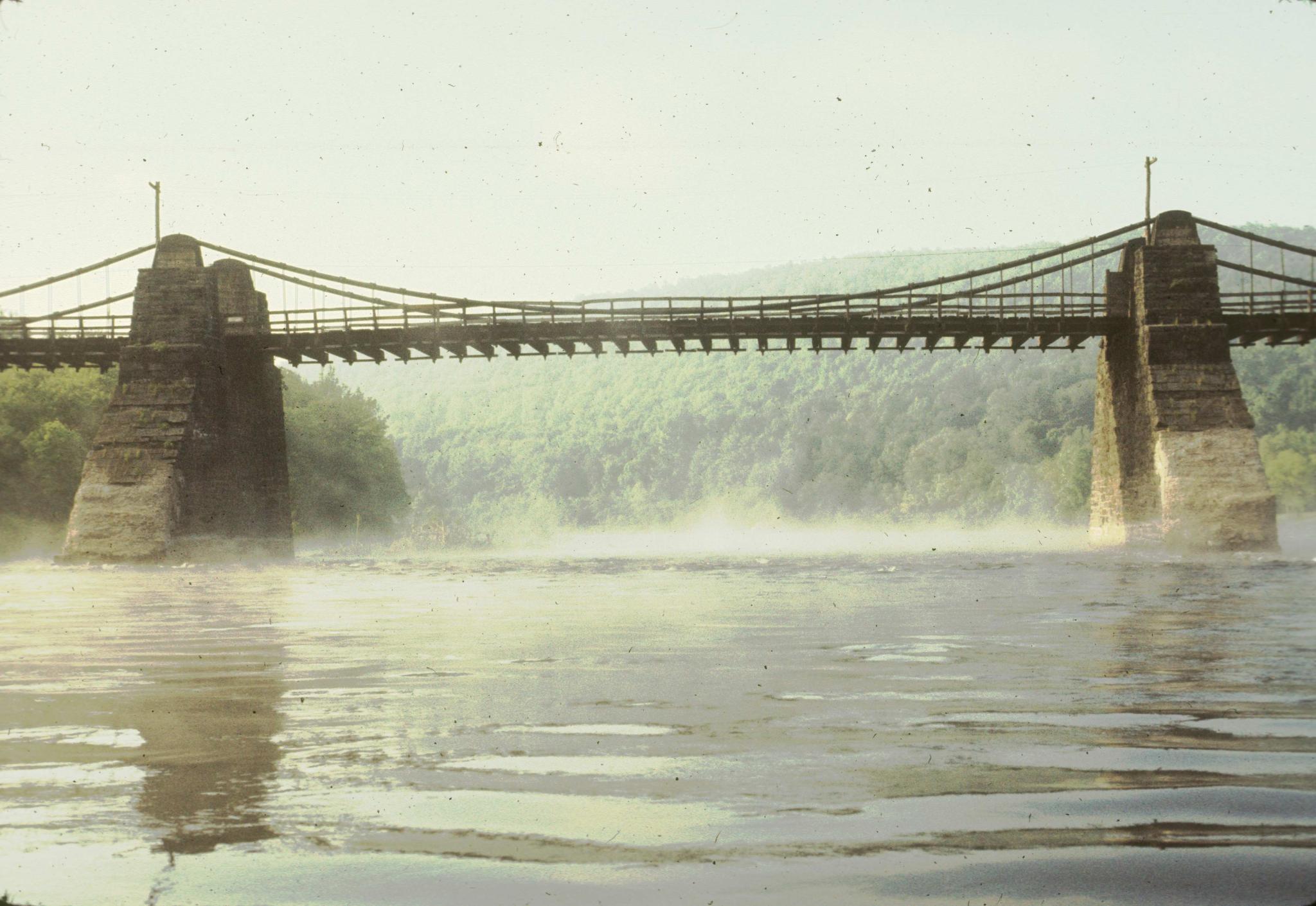 Photograph of the Delaware Aqueduct, also known as the Roebling Bridge, taken…