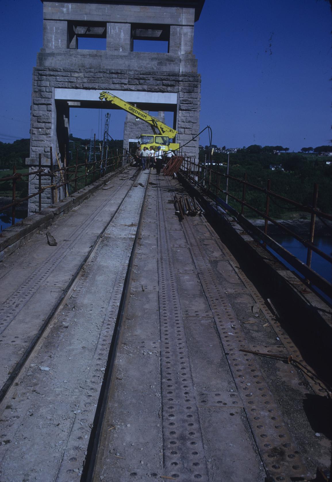 View across span from on top of tube