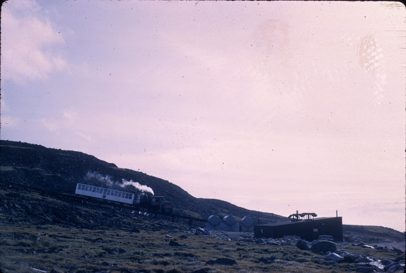 Engine and car on incline