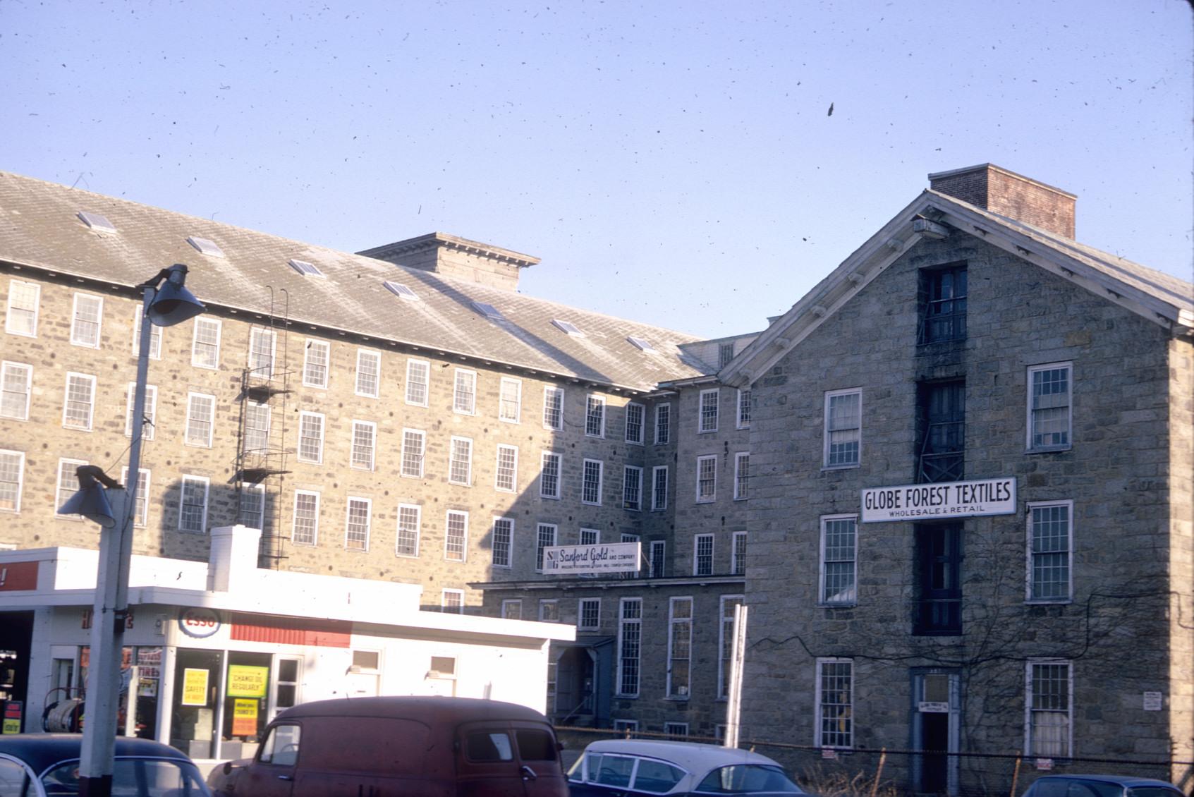 Close-up view of Durfee Mills comlpex.