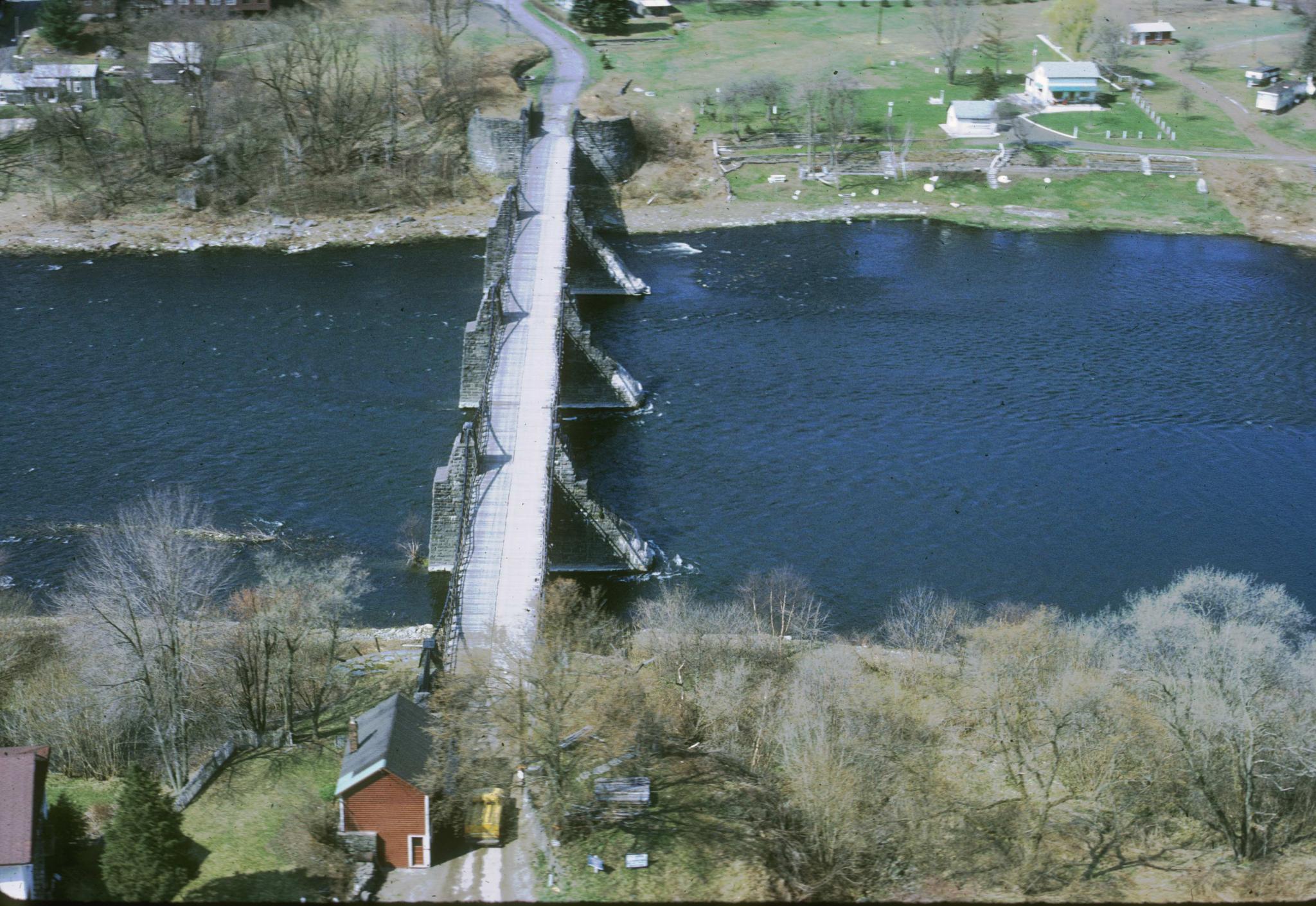 Aerial view of Delaware Aqueduct.The aqueduct was constructed on the…