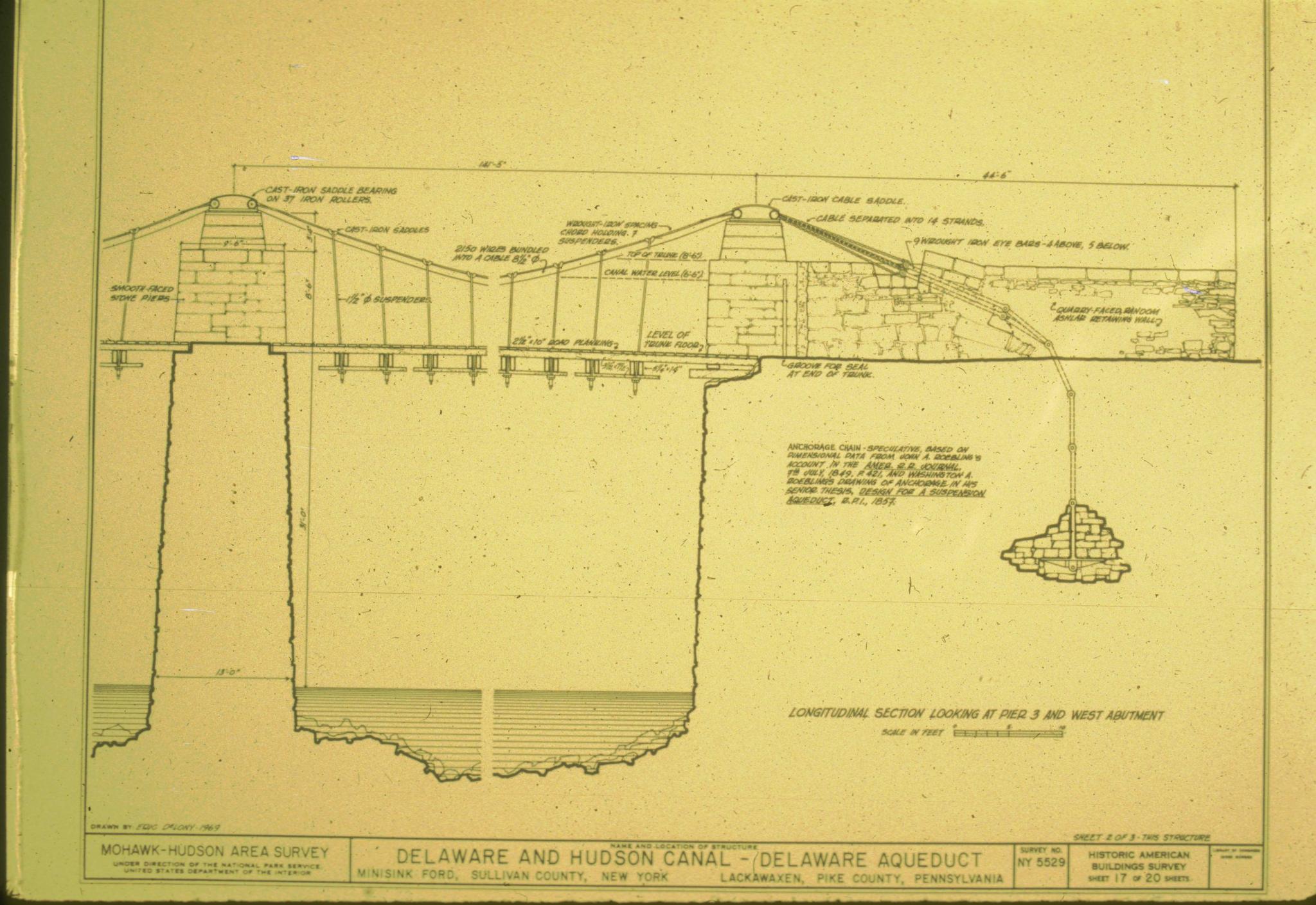 Drawing of Delaware Aqueduct from the Mohawk-Hudson HAER survey.