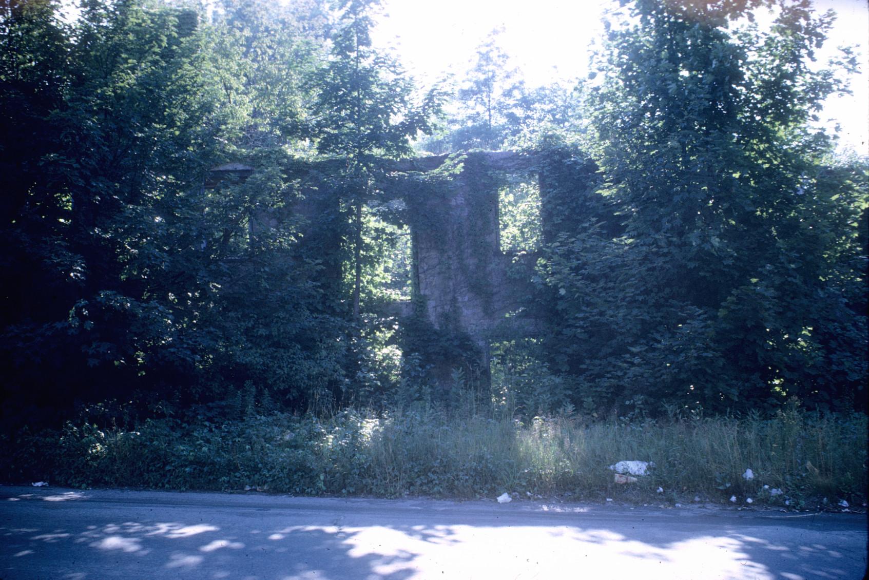 View of the ruins of Conanicut cotton mill.