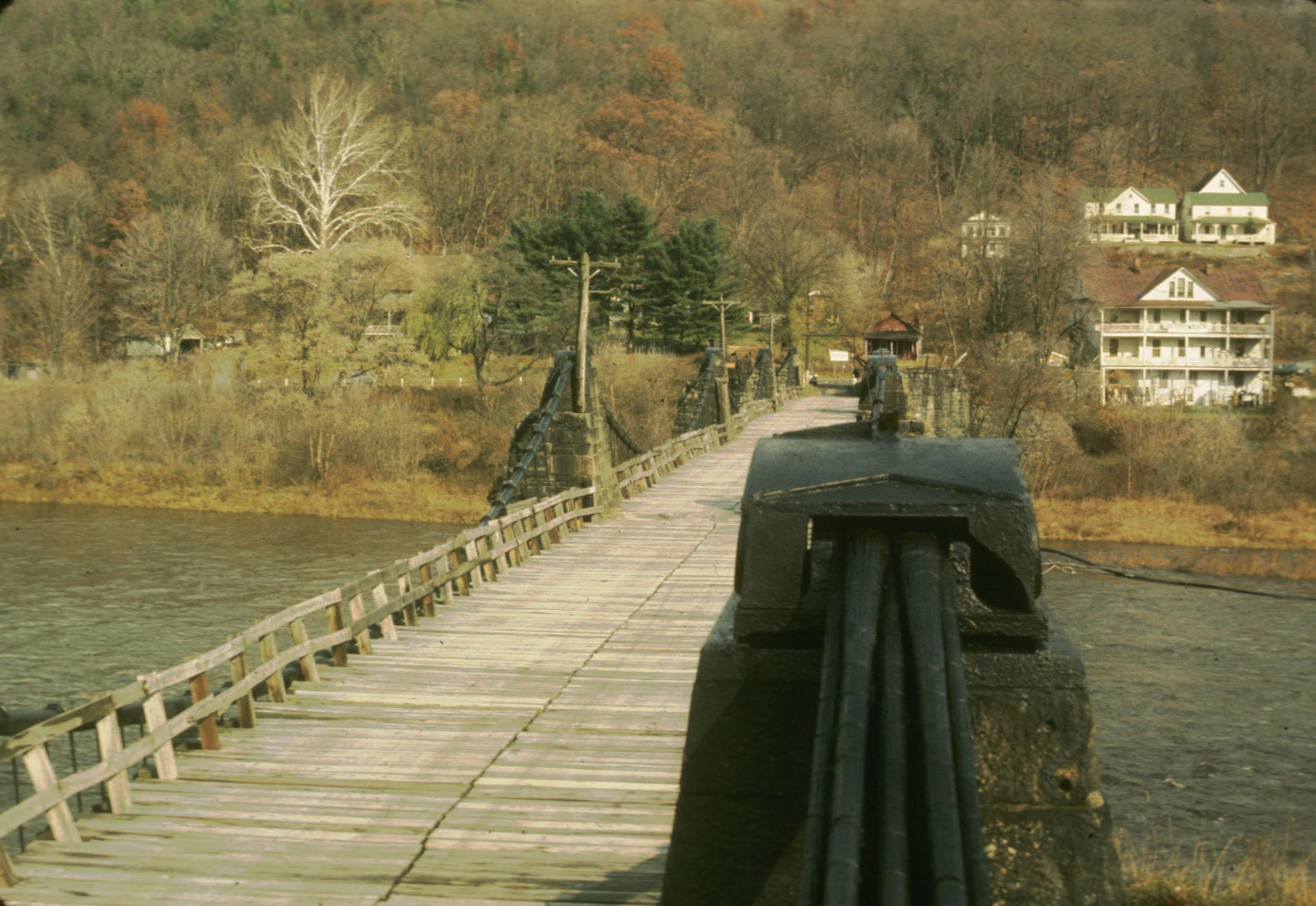 Photograph of Delaware Aqueduct from Pennsylvania side.The aqueduct was…