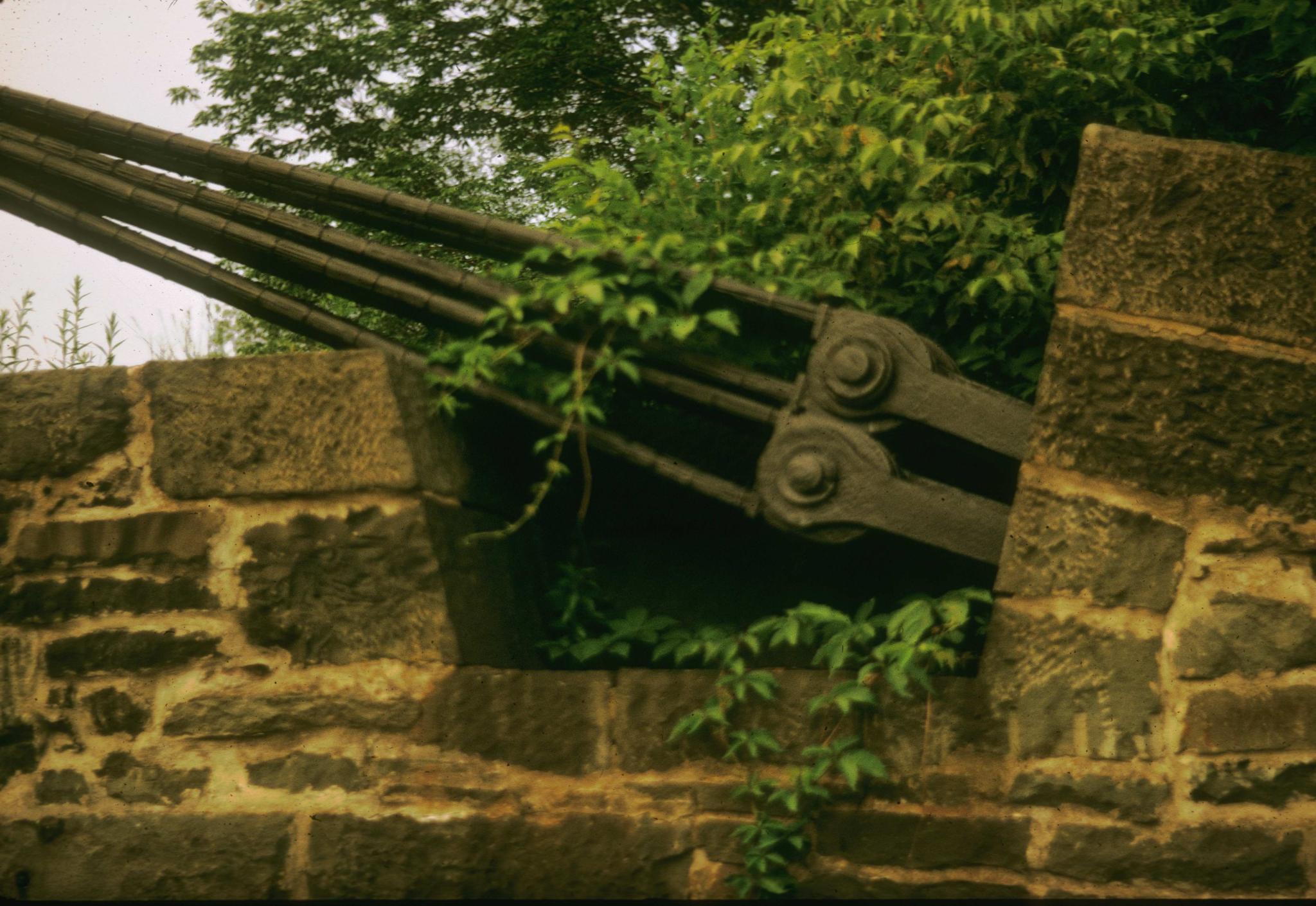 Detail of anchor point of Delaware Aqueduct.  The aqueduct was constructed…