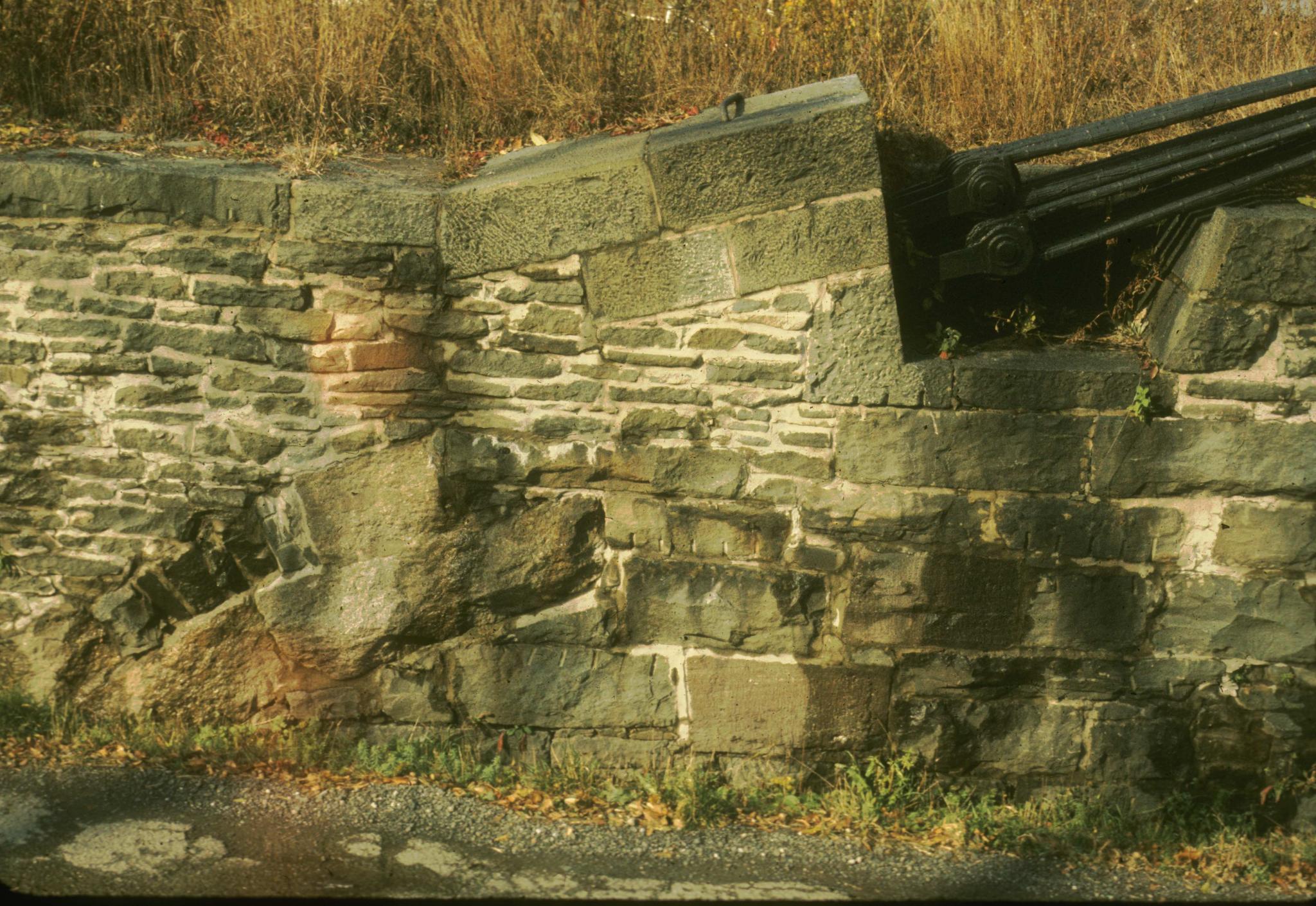 Photograph of cable strand loops and anchor chain on Delaware Canal.The…