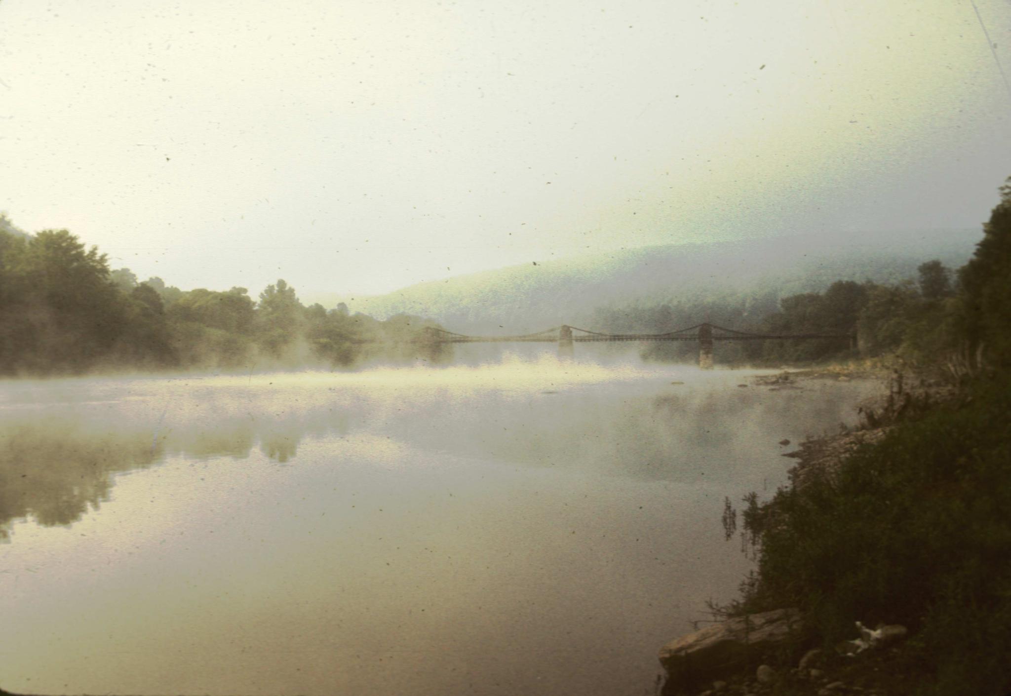 The Delaware Aqueduct in the mists.The aqueduct was constructed on the…