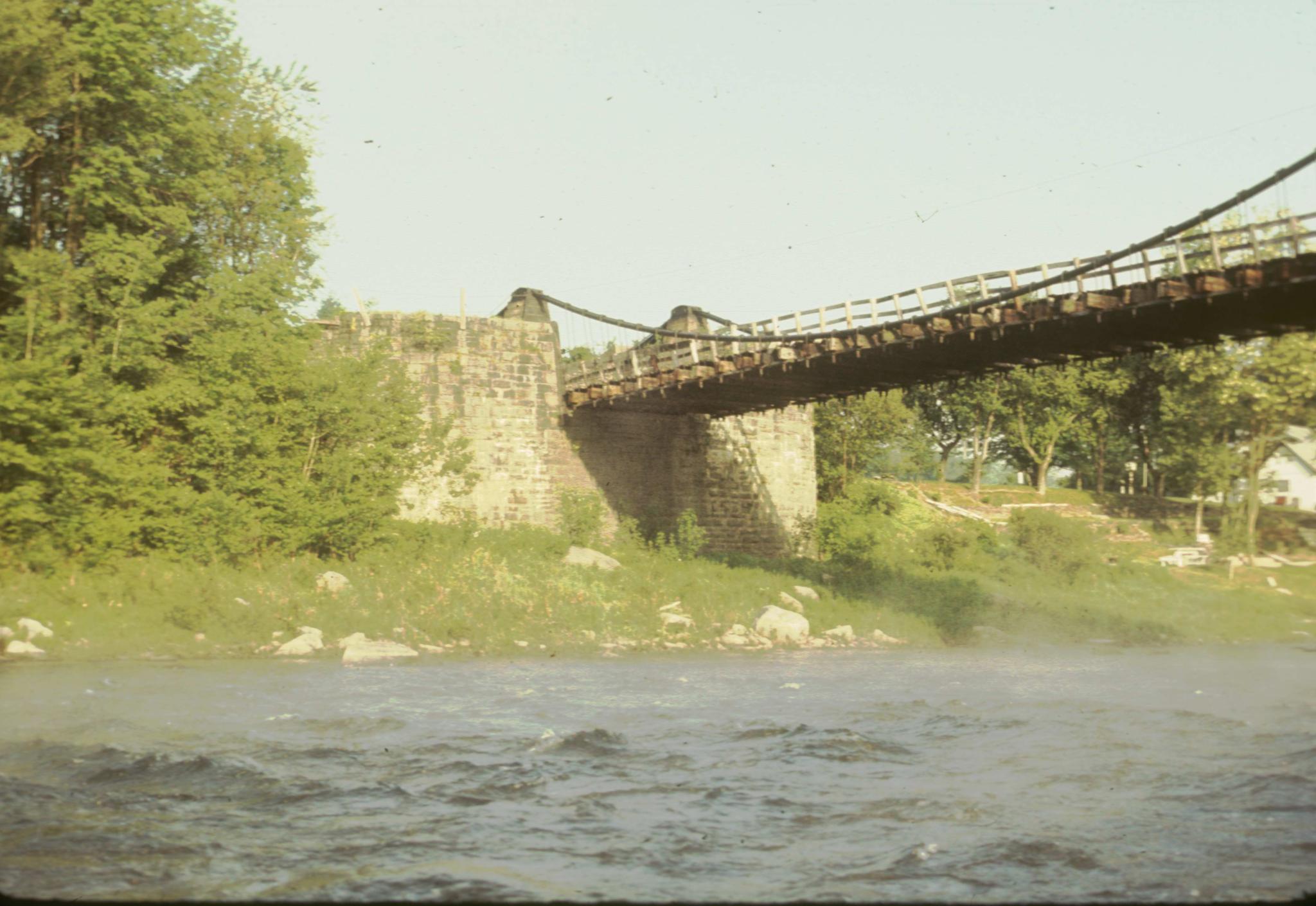 Photograph of Delaware Aqueduct in the mists.The aqueduct was constructed…