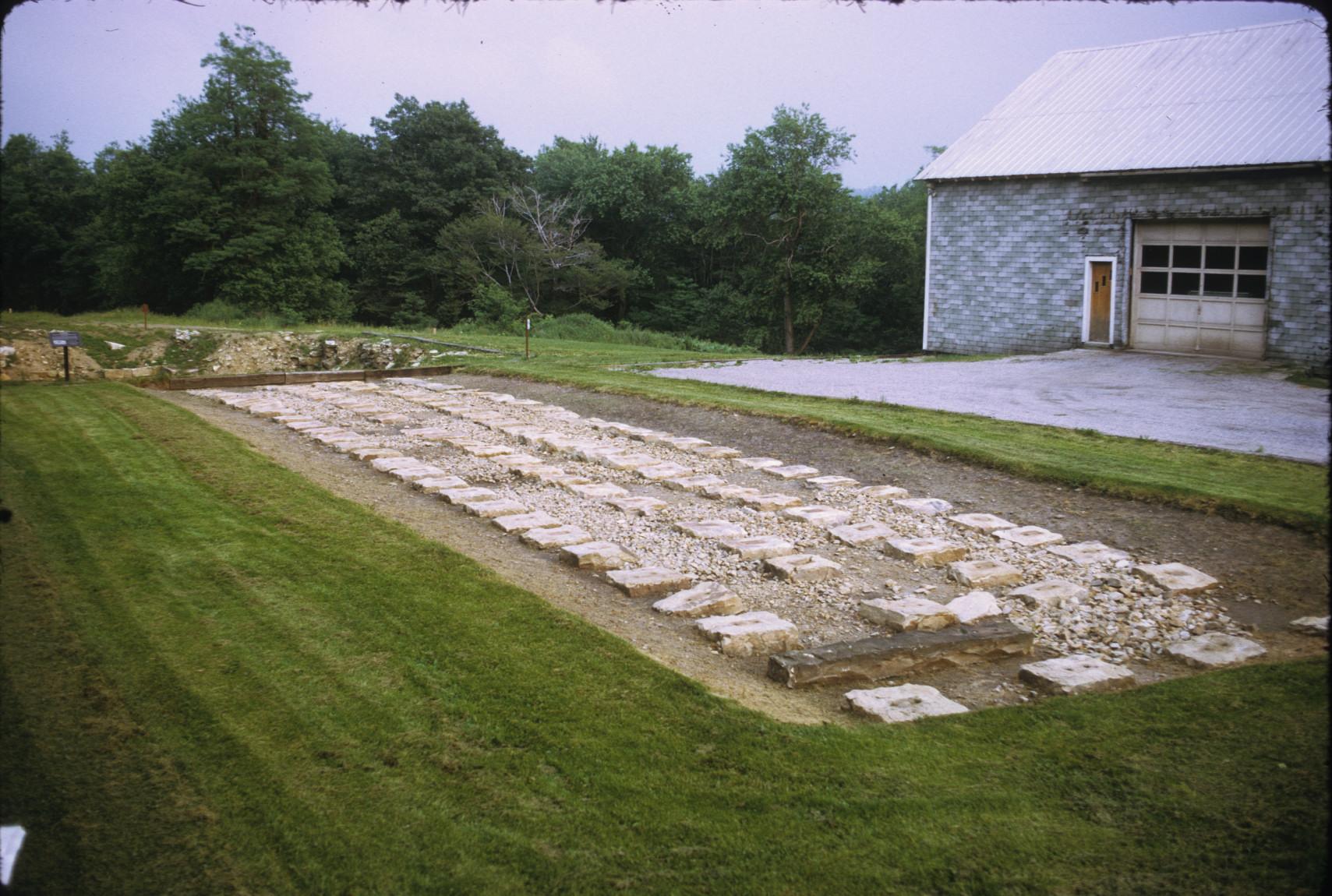 Excavated stone ties at Lemon House, head of plane #6