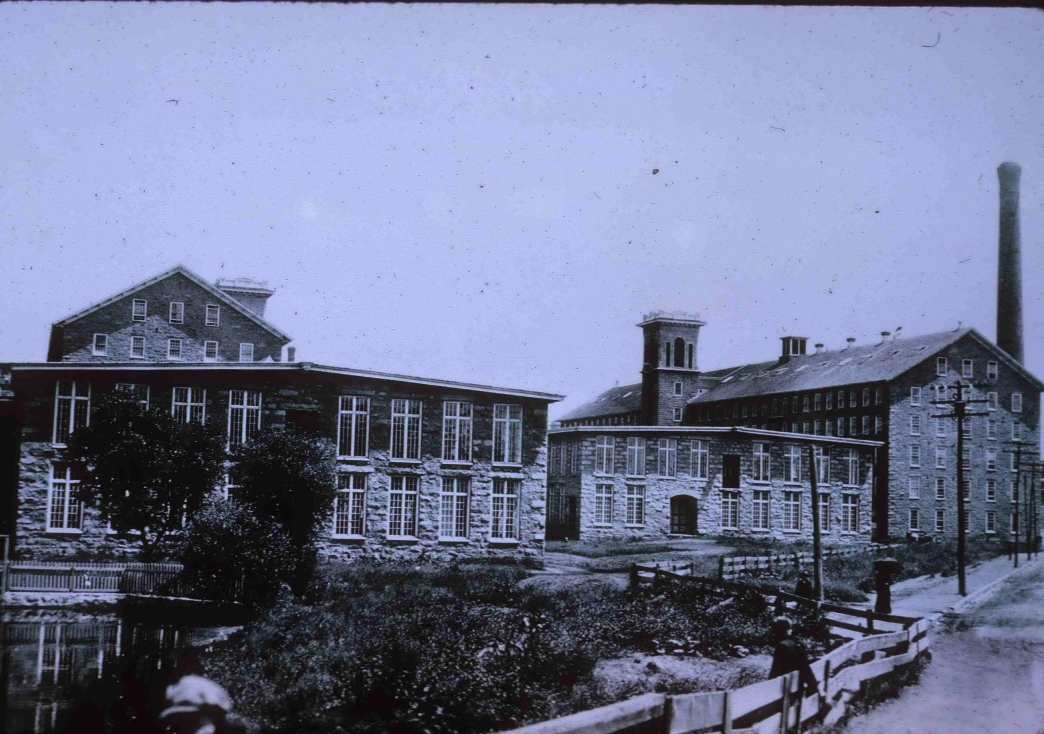 Photo from the Lewis HIne Collection showing the Durfee Mills complex c. 1916…