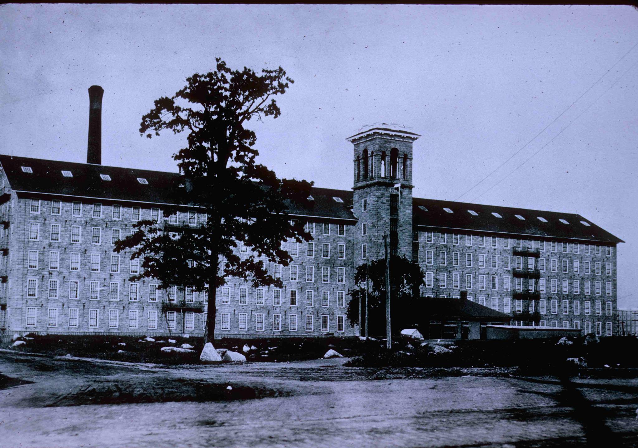 Photograph from the Library of Congress showing the Chace Mill in Fall River,…