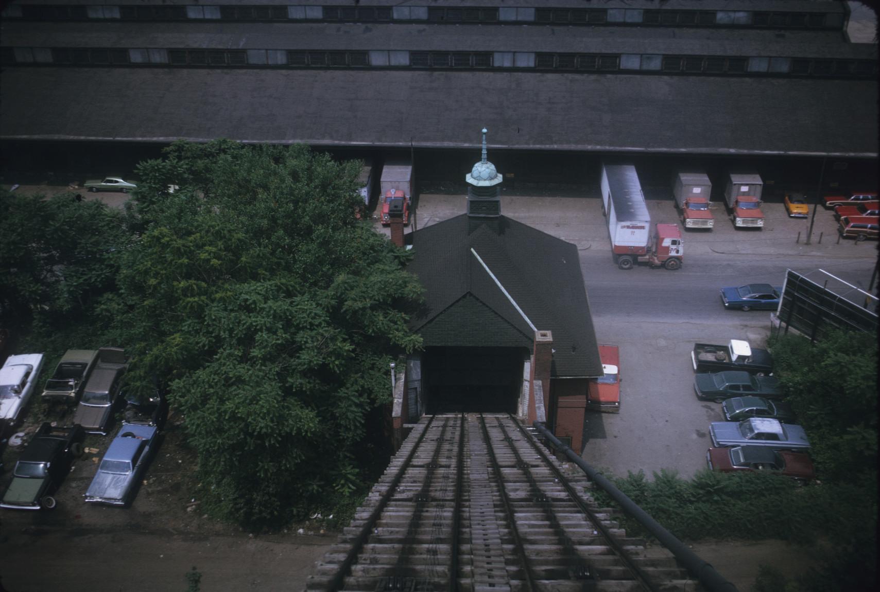 View of Bottom station from approaching car