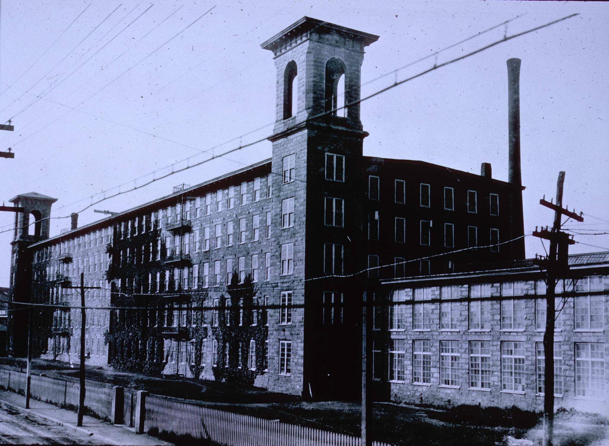 Photo of the Richard Borden Mill c. 1916 in Fall River, MA.  From the Lewis…