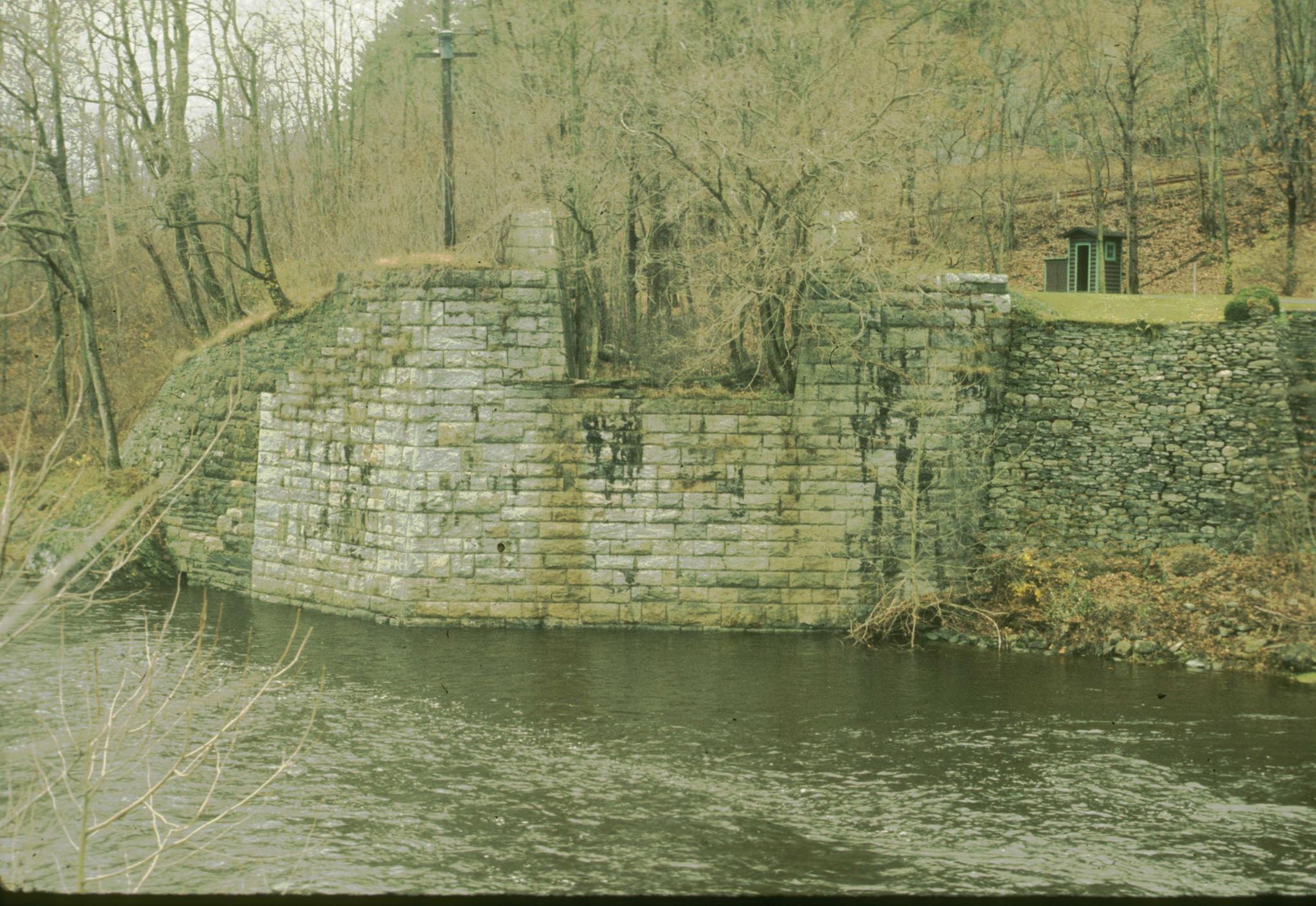 Photograph of abutment of Neversink Aqueduct.The Neversink Aqueduct was one…