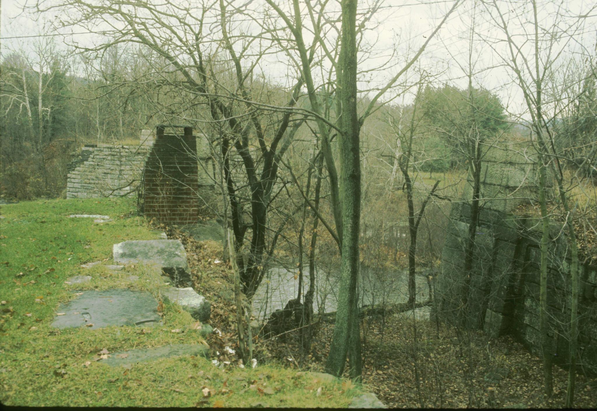 Photograph of Neversink Aqueduct looking from south to north anchorage.The…