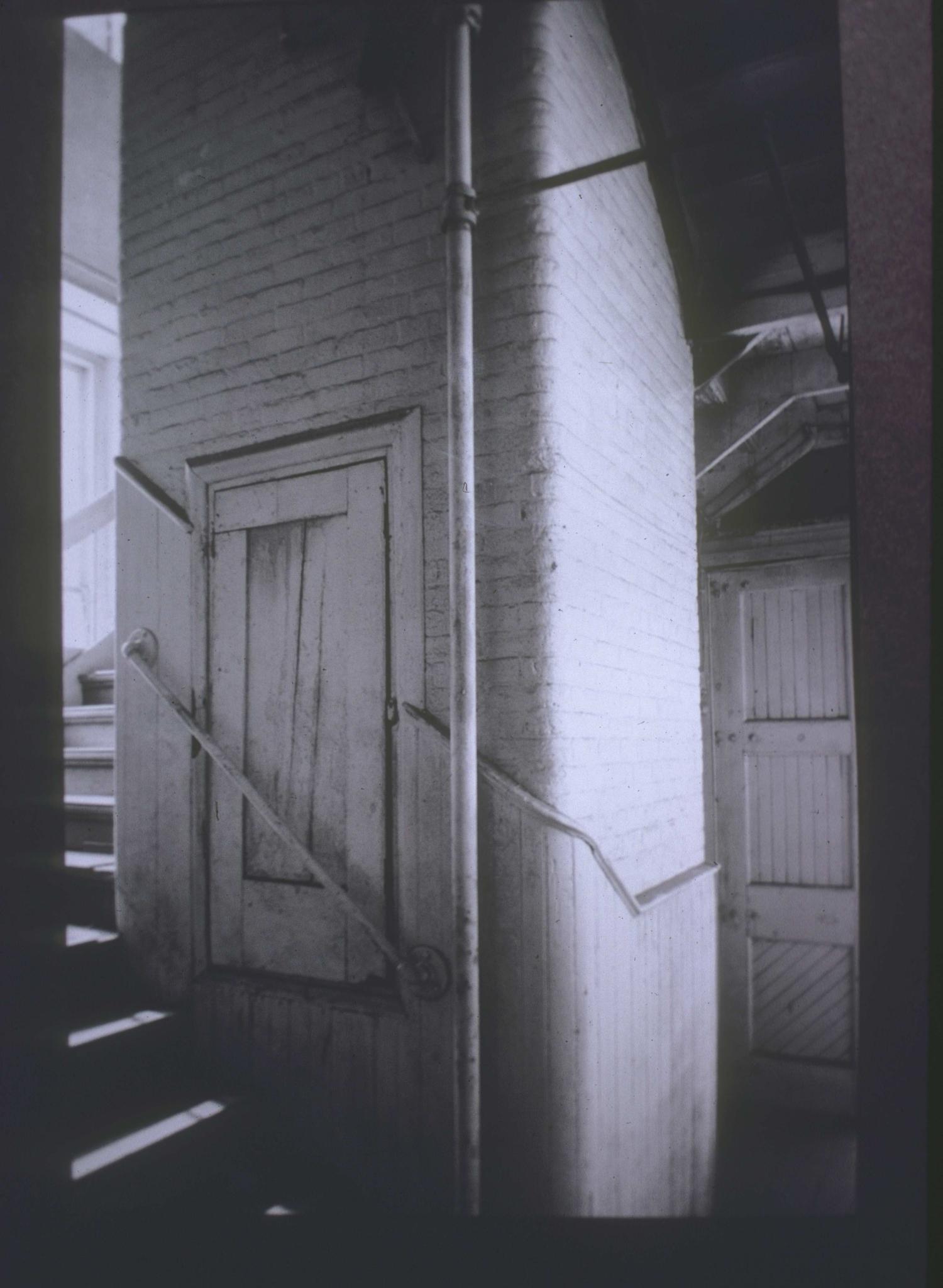 NETMS photo of a stairwell in the Richard Borden Mill No. 1.  Unknown date of…