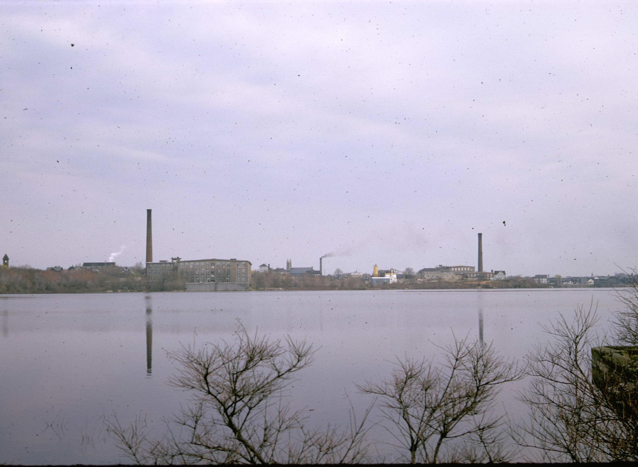 View of the Charlton Mill and King Philip's Mill from across Laurel Lake…