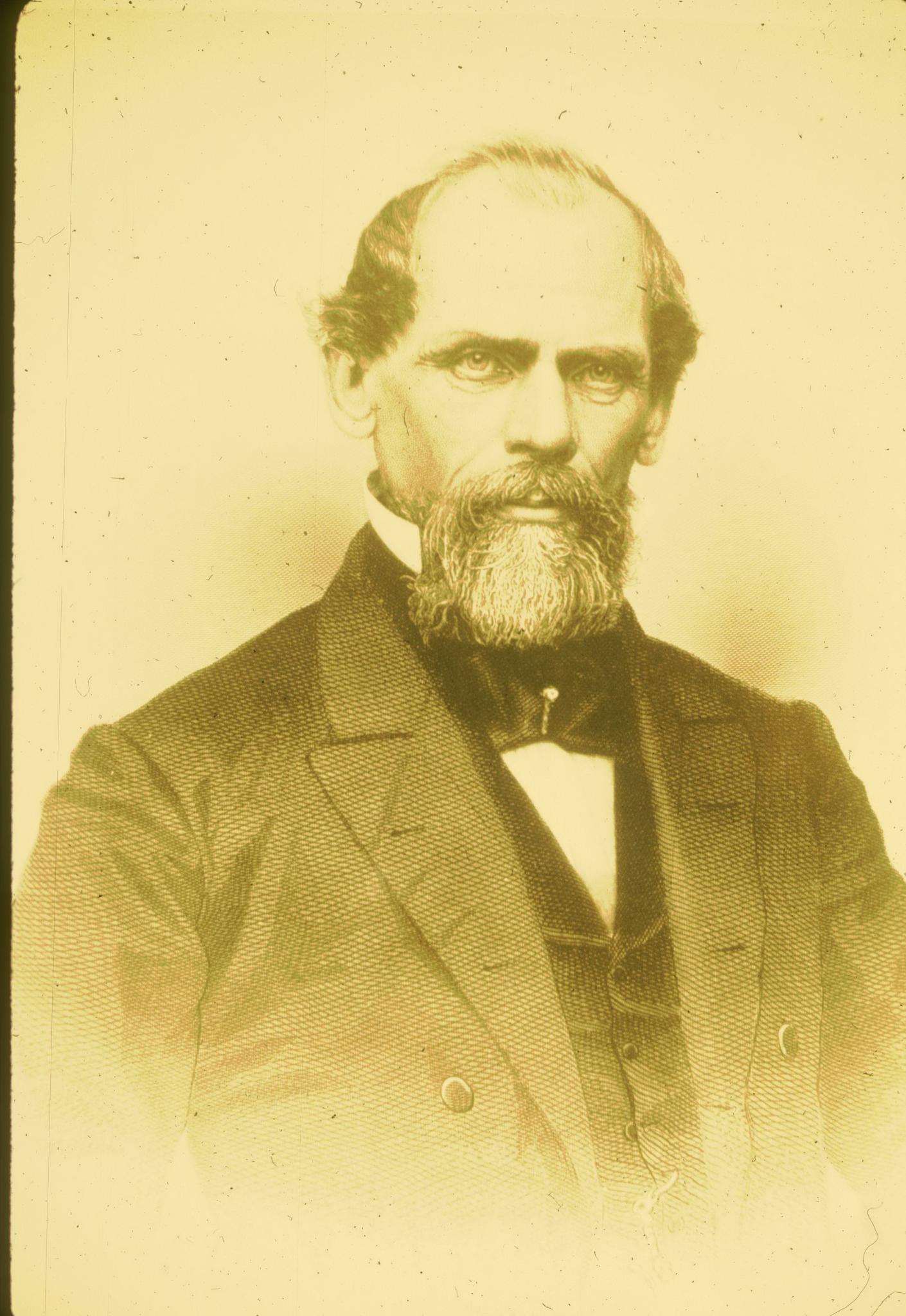 Portrait of John A. Roebling.  Photograph was classified under the Delaware and…