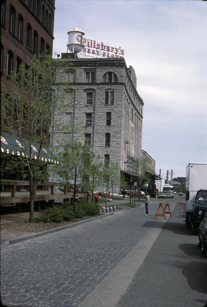 The Pillsbury Milla A overlooked Saint Anthony Falls on the Mississippi River,…