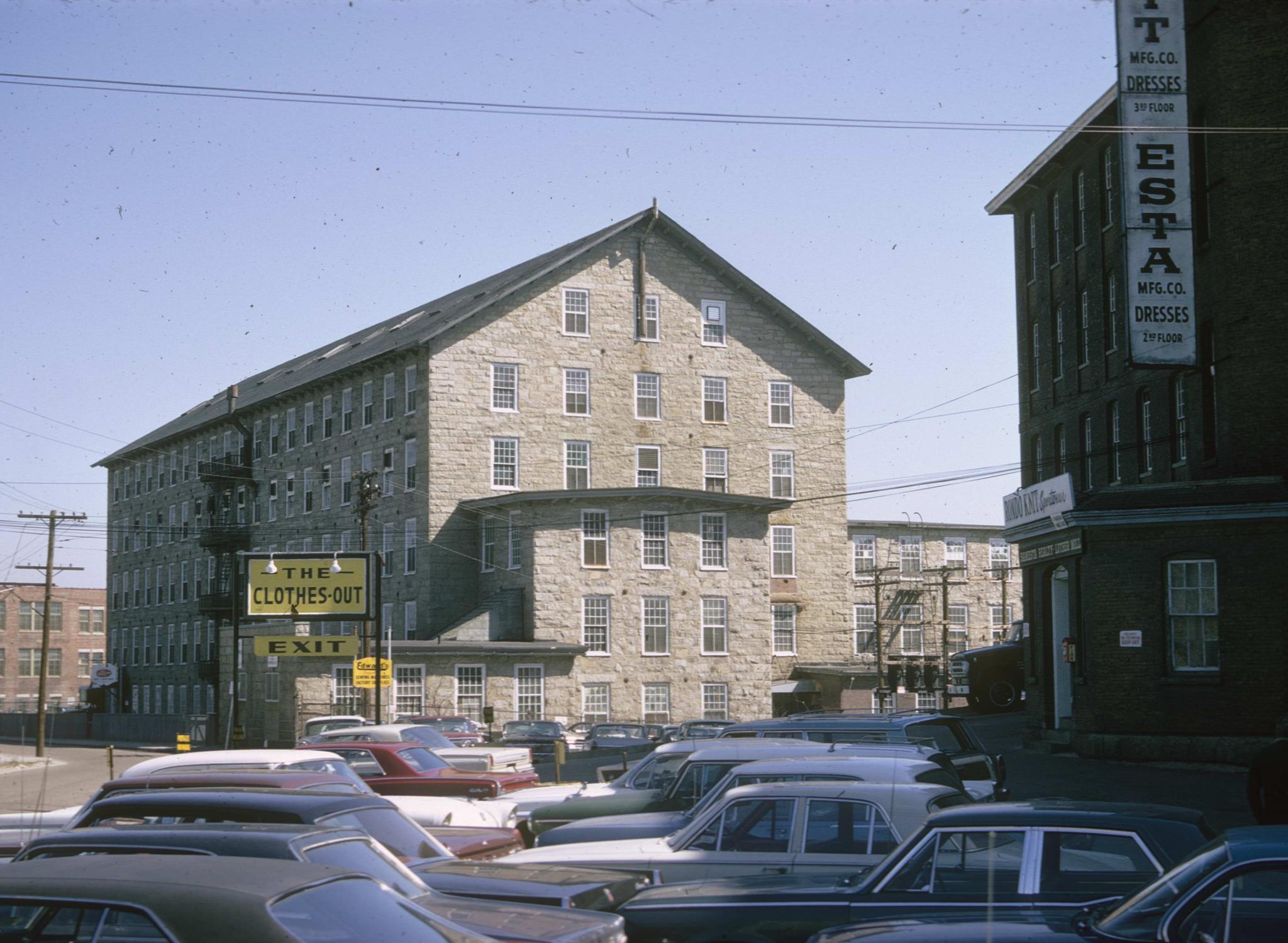 View of the Tecumseh Mill, since been converted to apartments.  