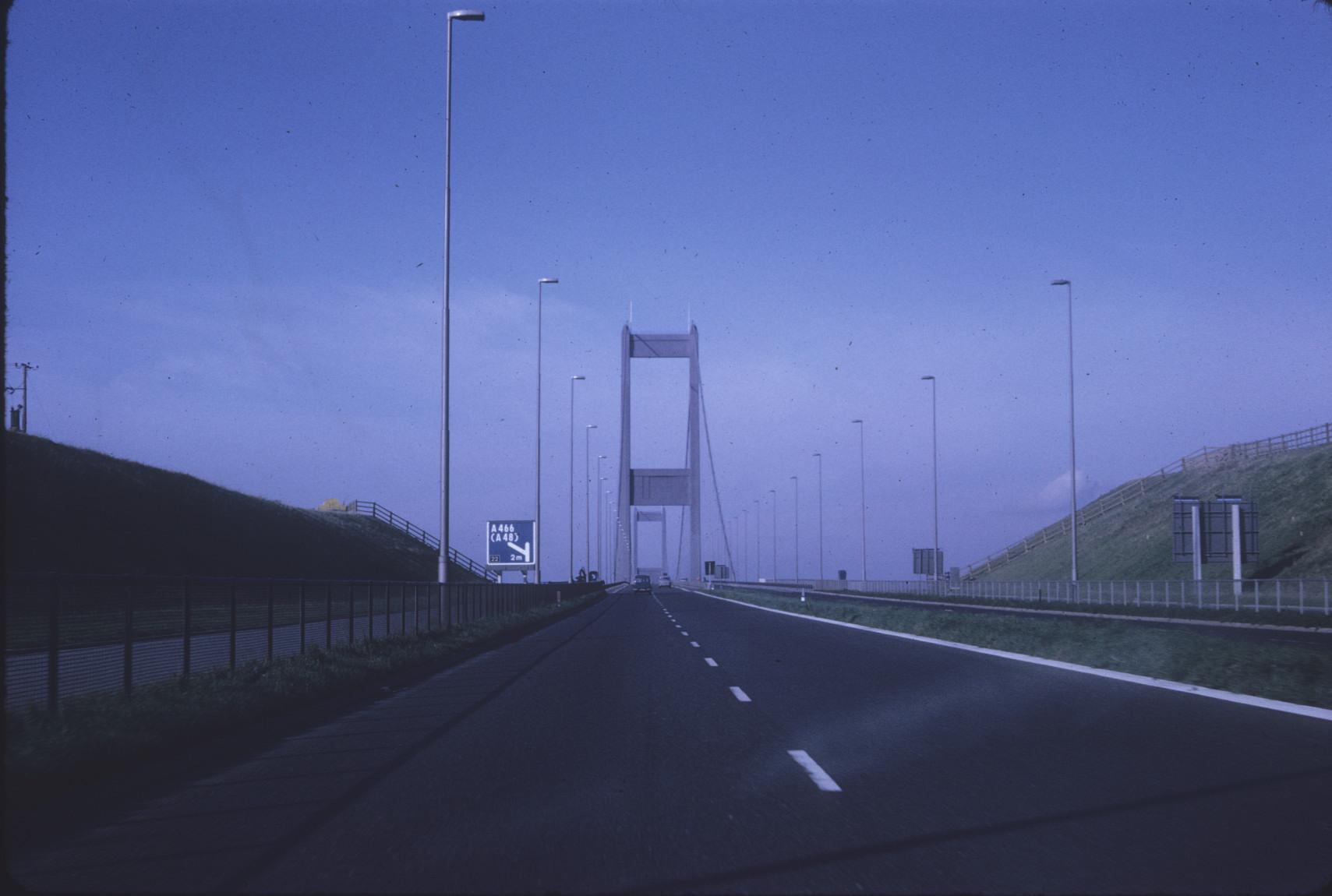 Distant view - Identified on slide as \"New Severn Bridge\"