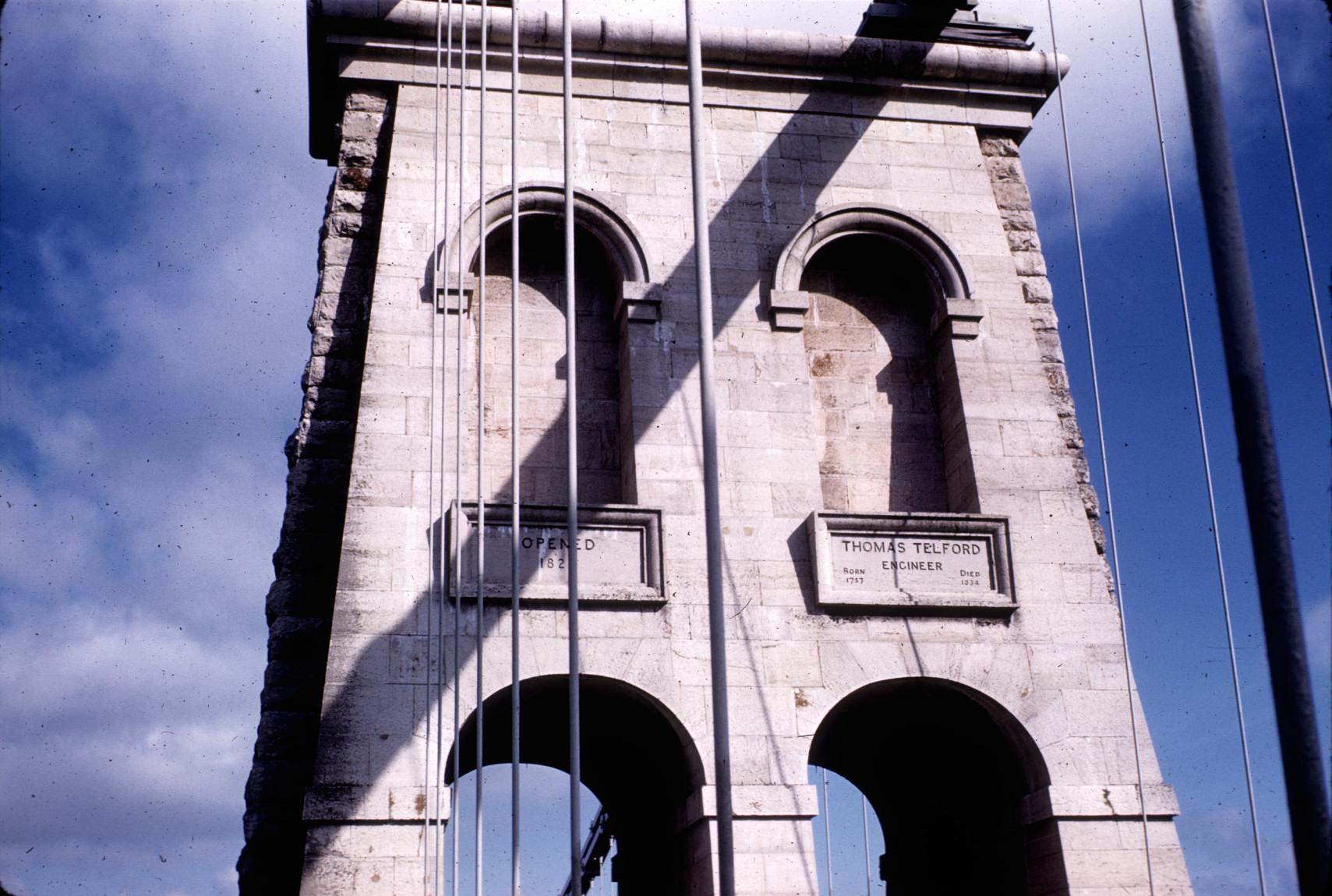 Arch structure at top of tower.