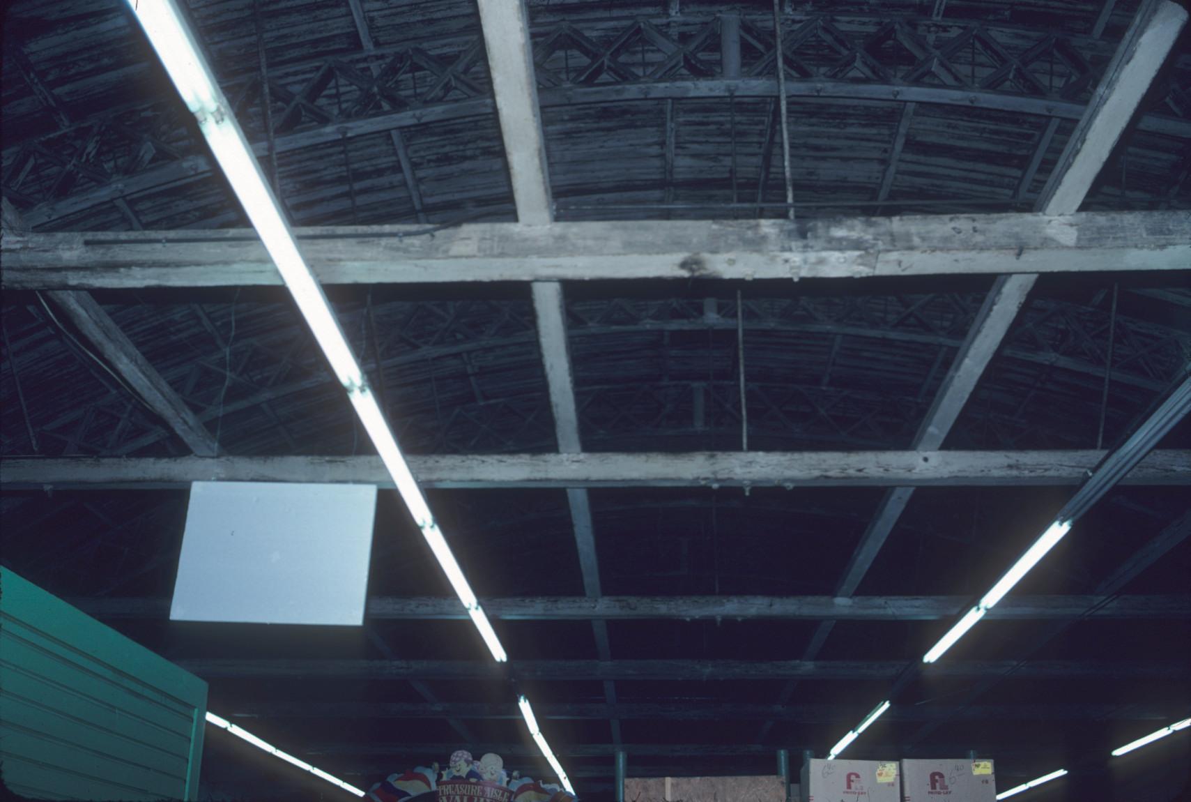 Interior view of arched roof trussesCharleston, South Carolina