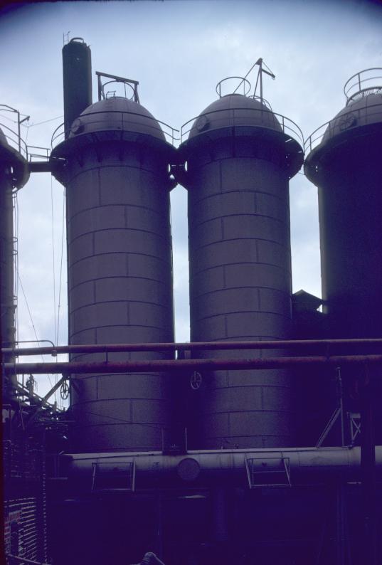 View of 3 blast air stoves