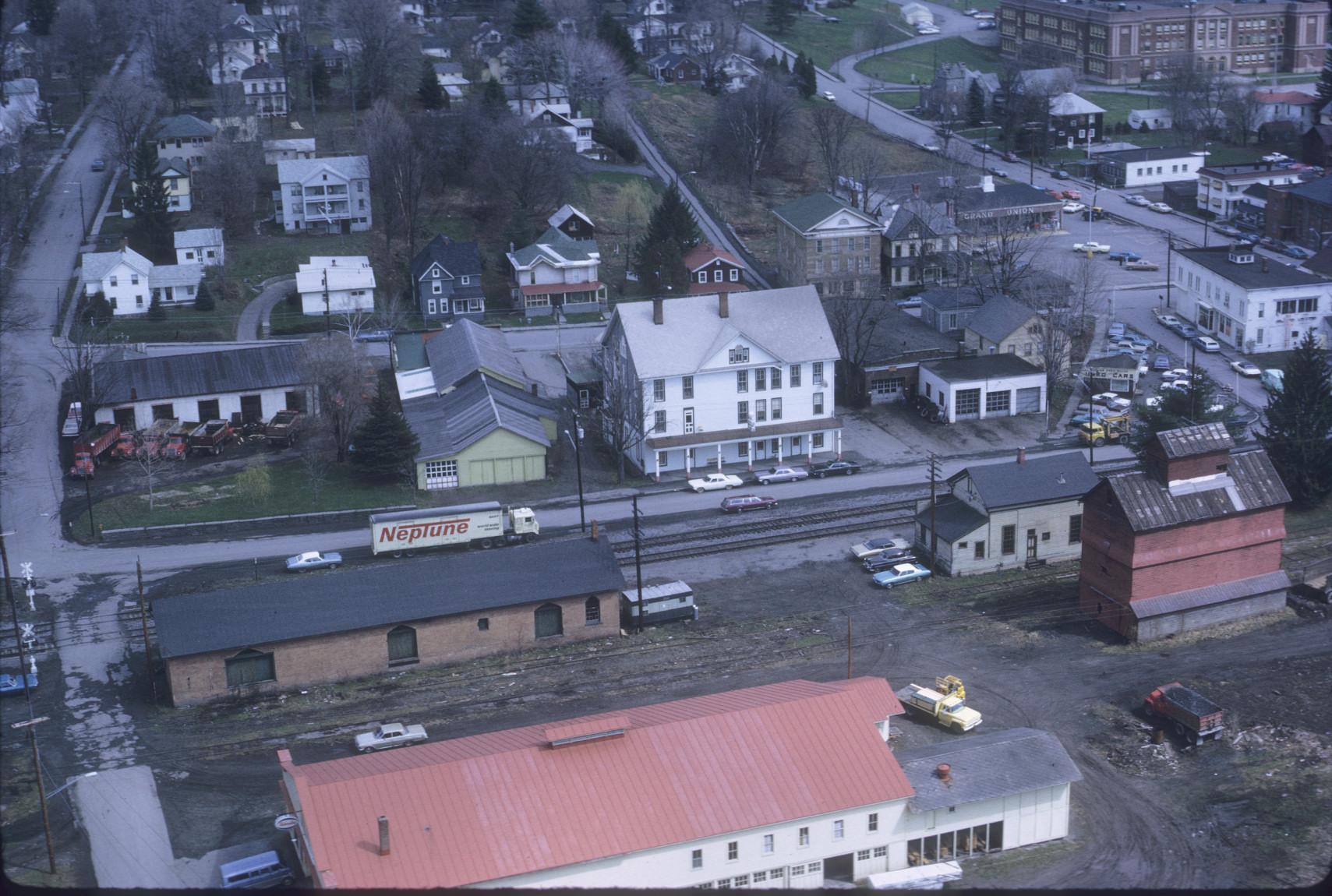 Aerial view of freight house and general location