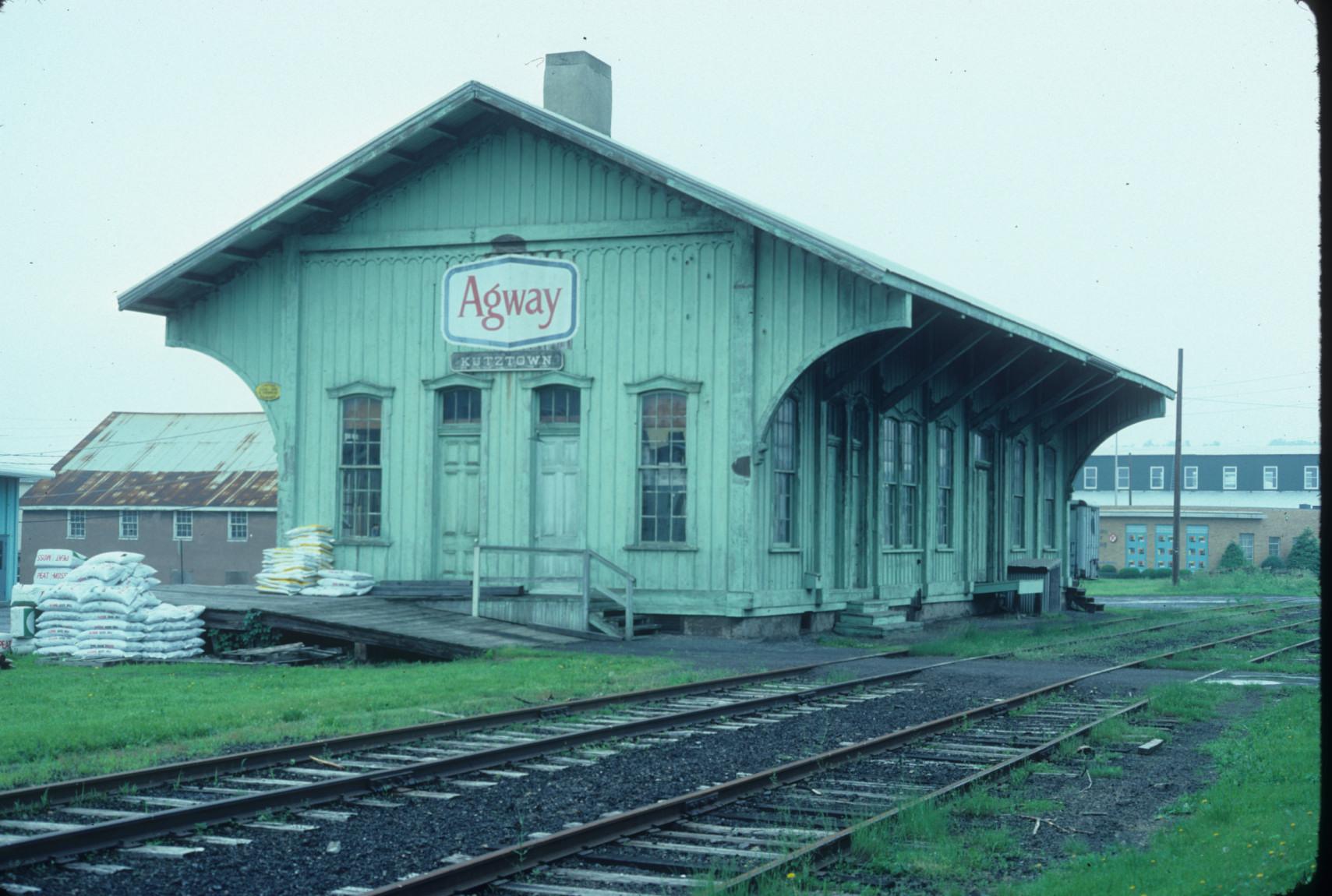 Wooden freight house, converted to Agway distributorship