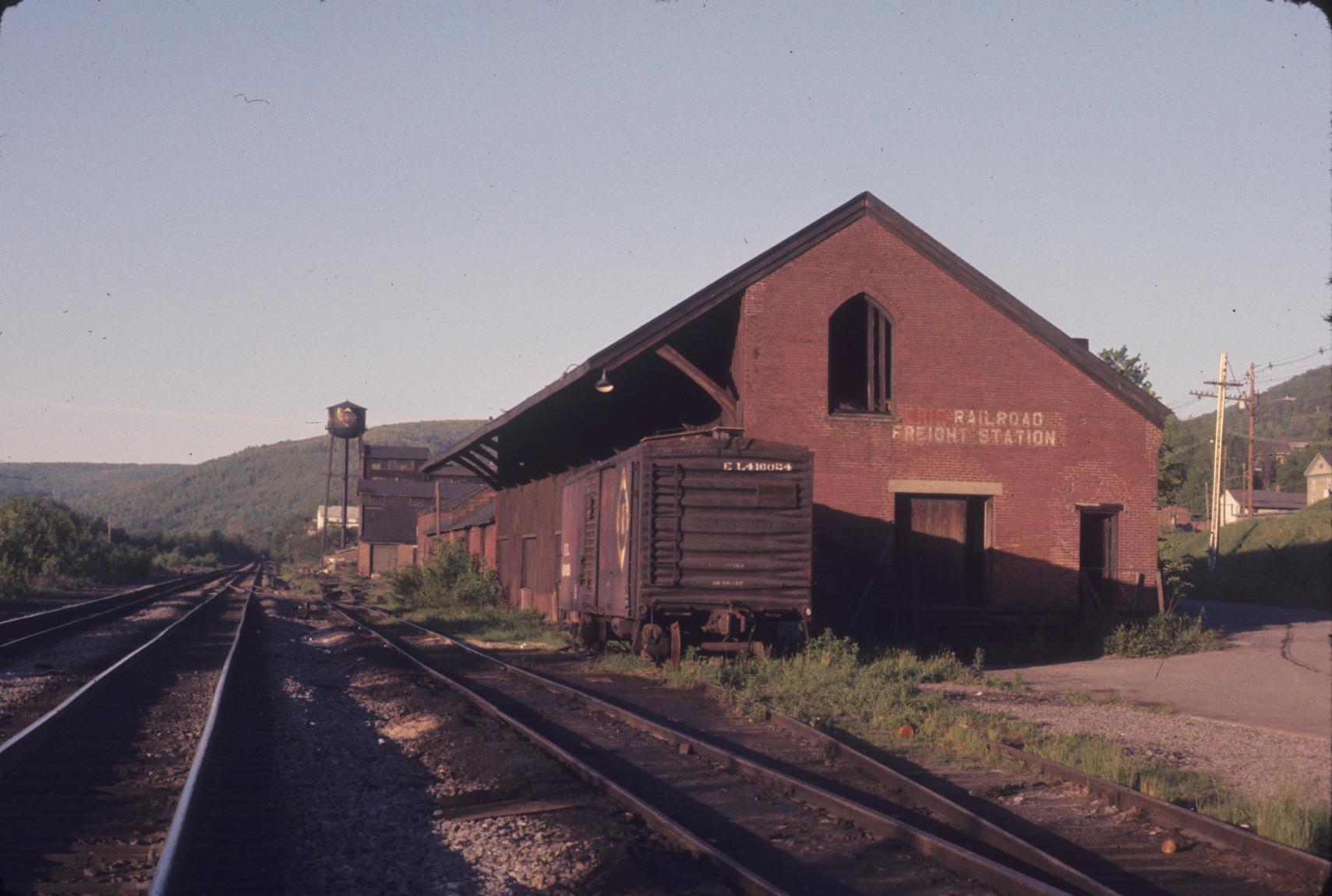 Built c. 1865Trackside view with boxcar on siding