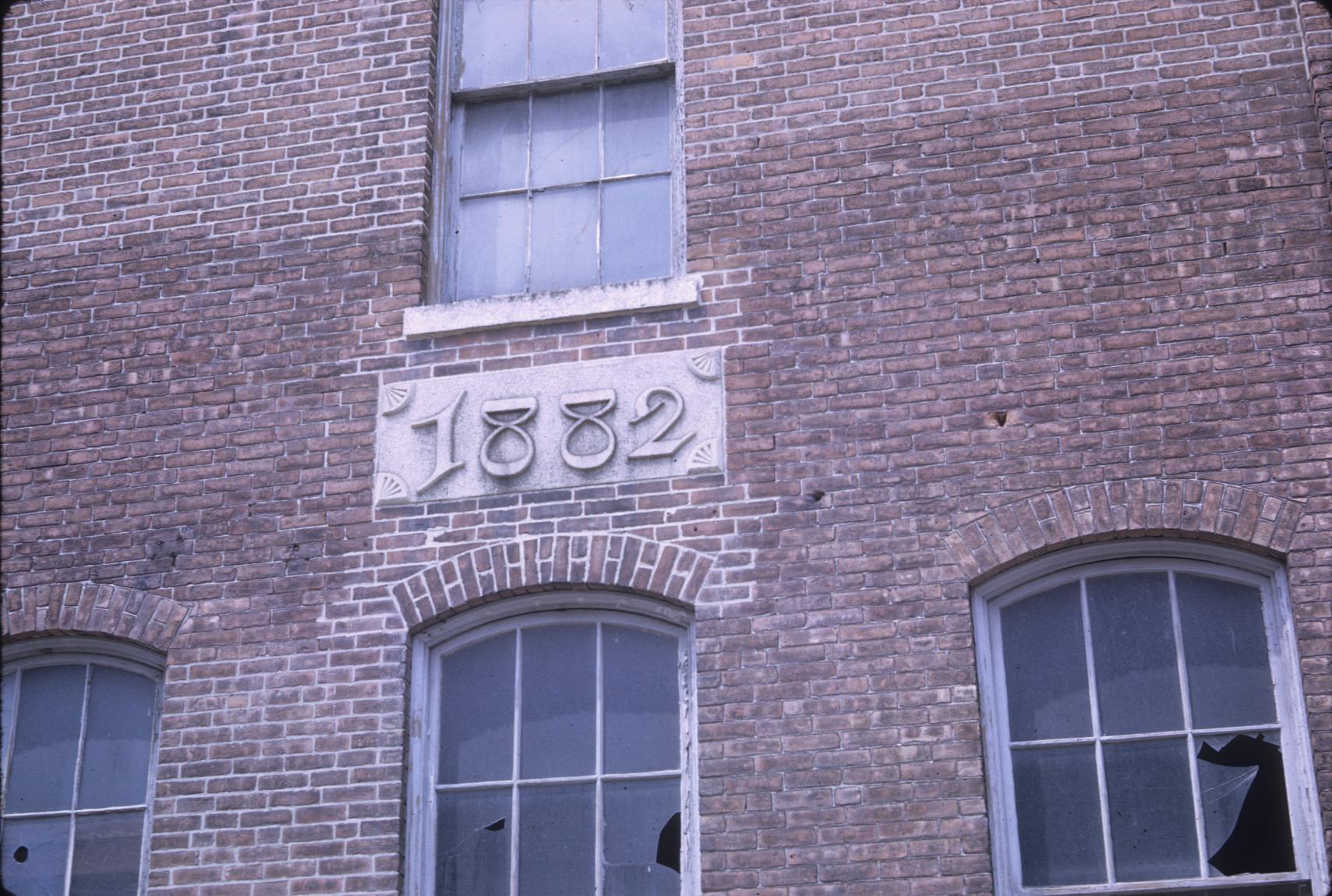 1882 date stone on freight housePawtucket, Rhode Island