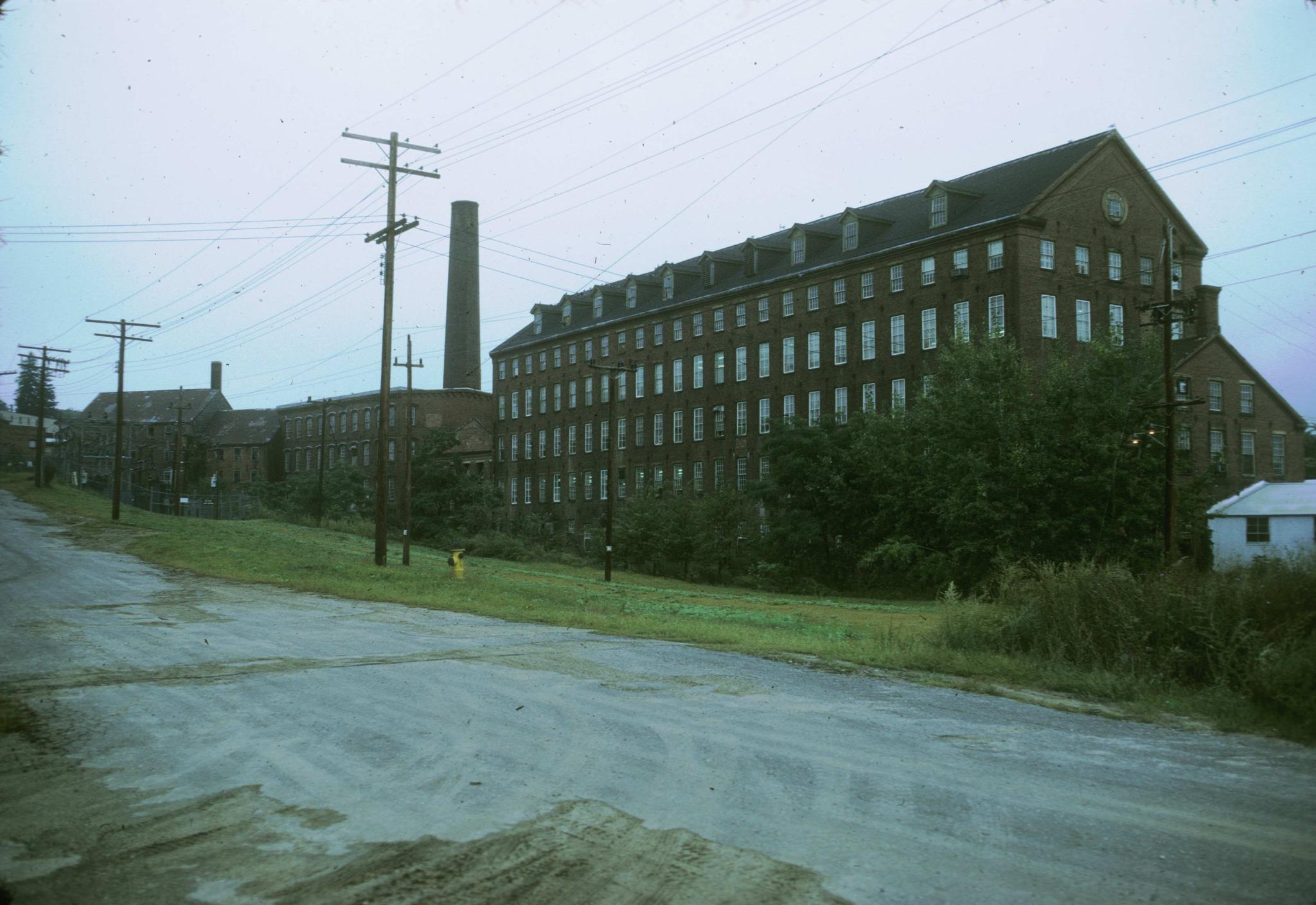 Unidentified textile mills in Amesbury, Massachusetts.