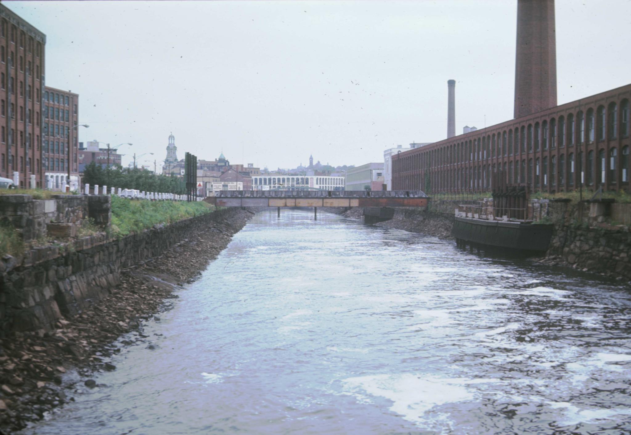 Photograph of the North Canal at Lawrence, Massachusetts.