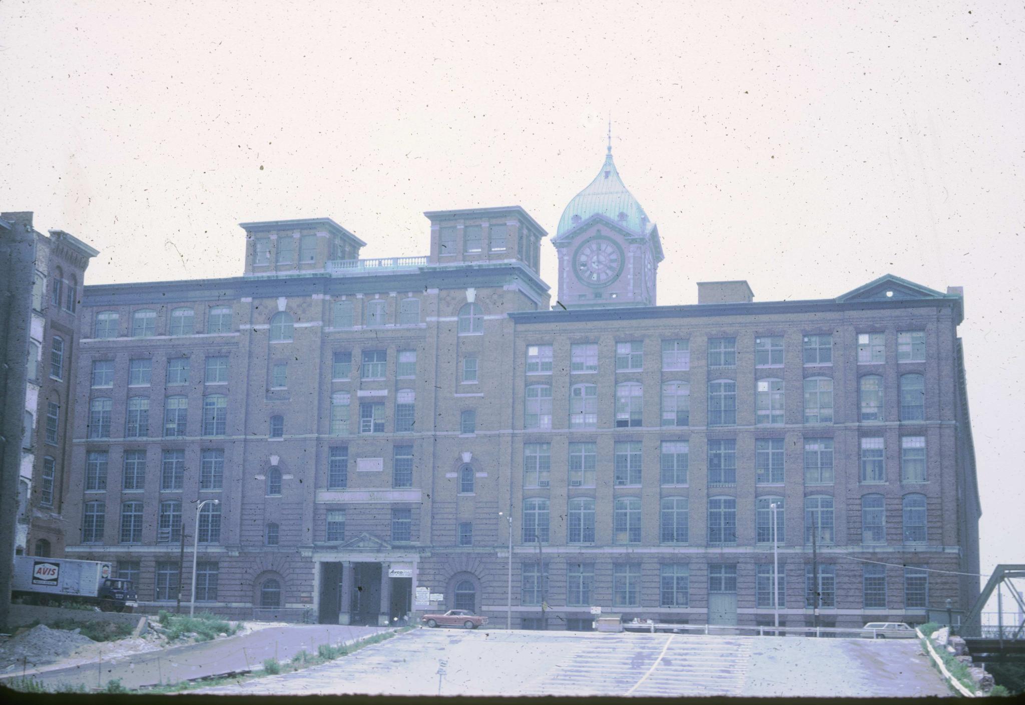 Photograph of the main elevation of the mill.