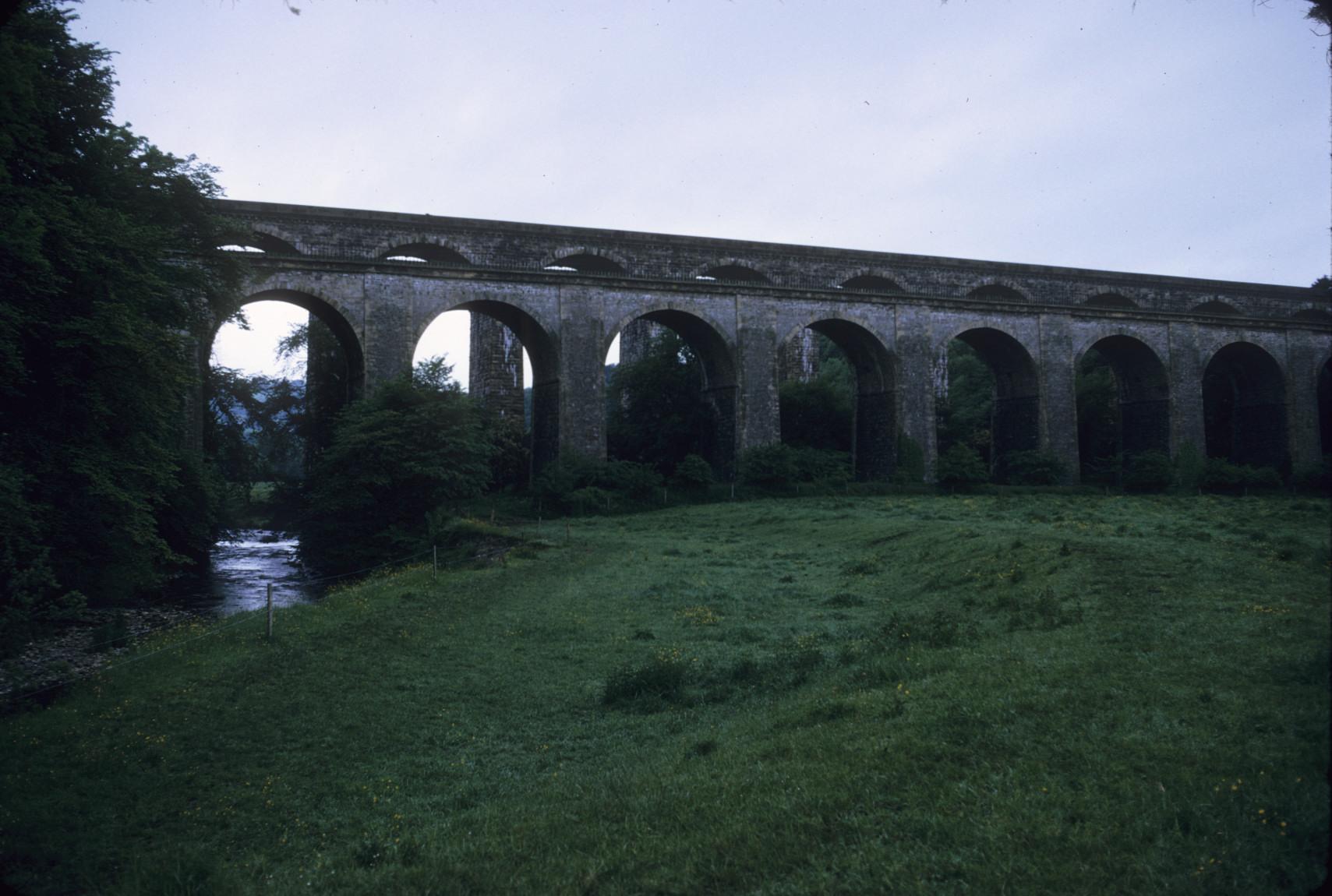 Half in England, half in Wales, this Thomas Telford\'s aqueduct over the…