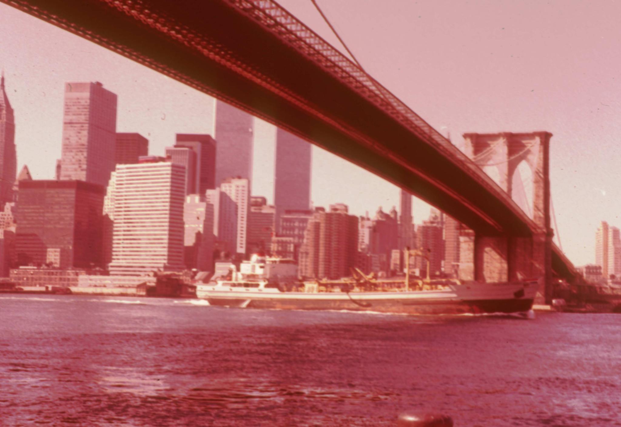 Professional slide of the Brooklyn Bridge from the New York City Bridges…