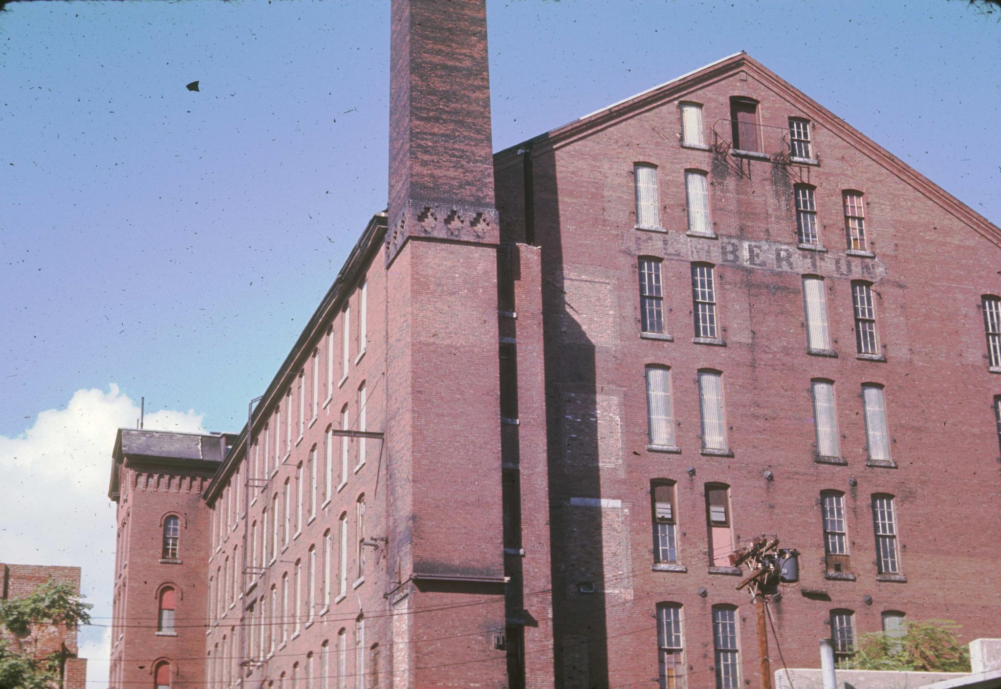 Photograph of the south and west faces of the mill.