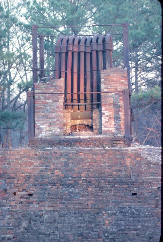 Detail of blast air heaters on stack