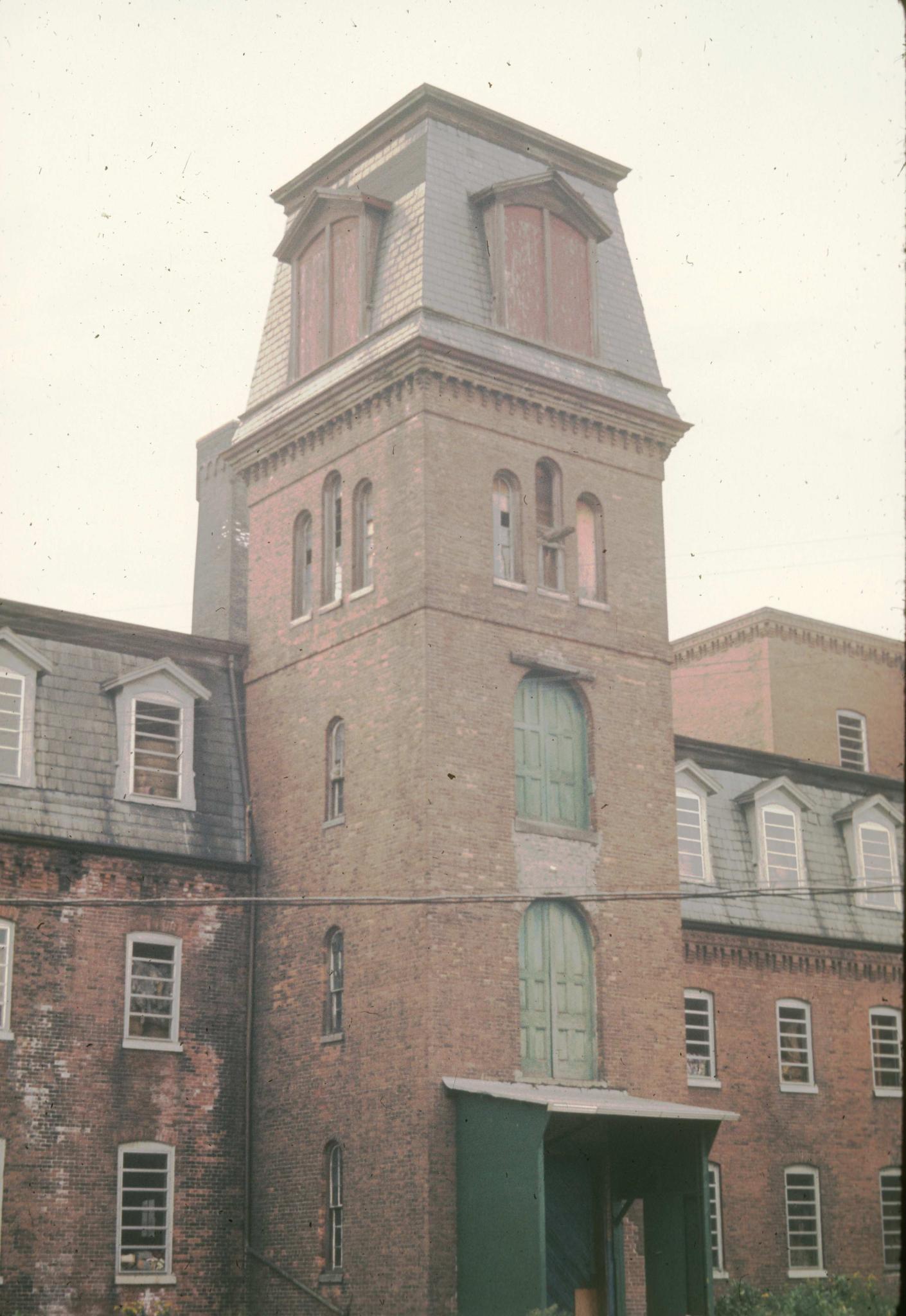 Photograph of the tower of the mill.