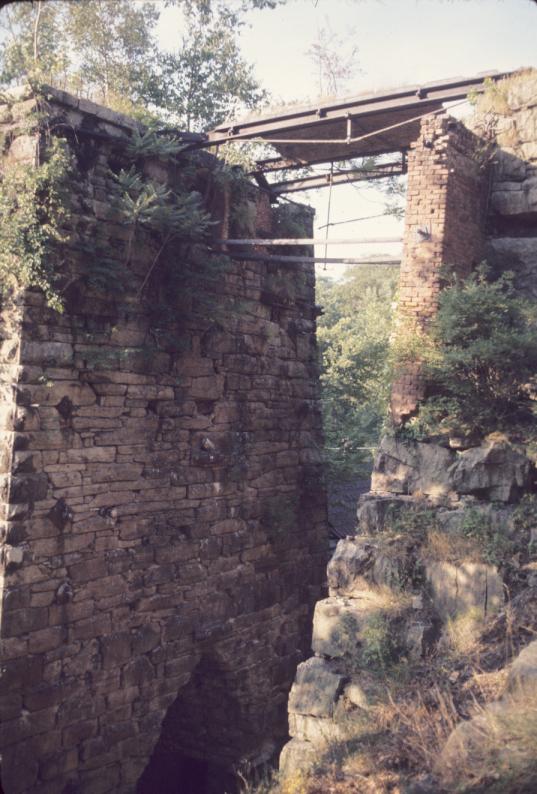 View of bridge to furnace charging deck.